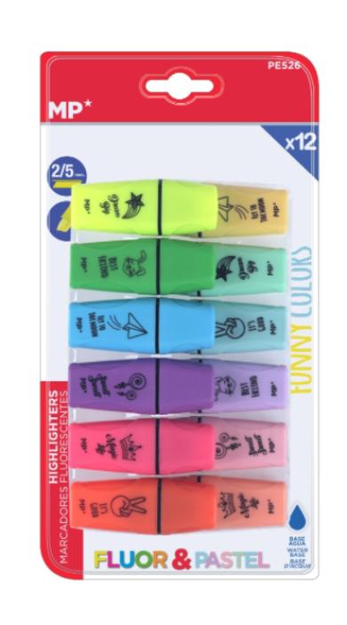 Zakreślasz fluorescencyjno-pastelowy mini 12 sztuk – Kolory, które ożywią Twoje notatki