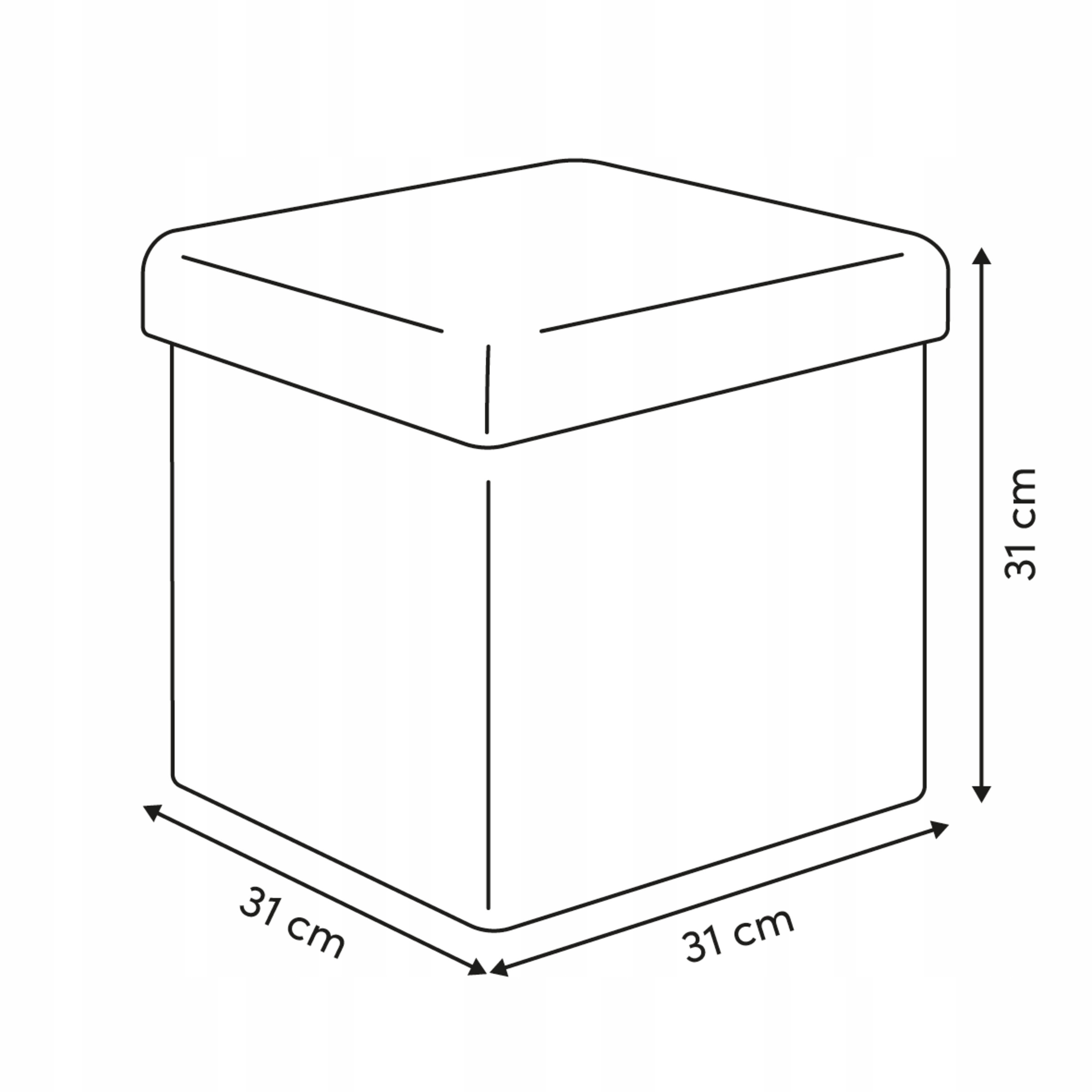 Wymiary i design pufy VELVY