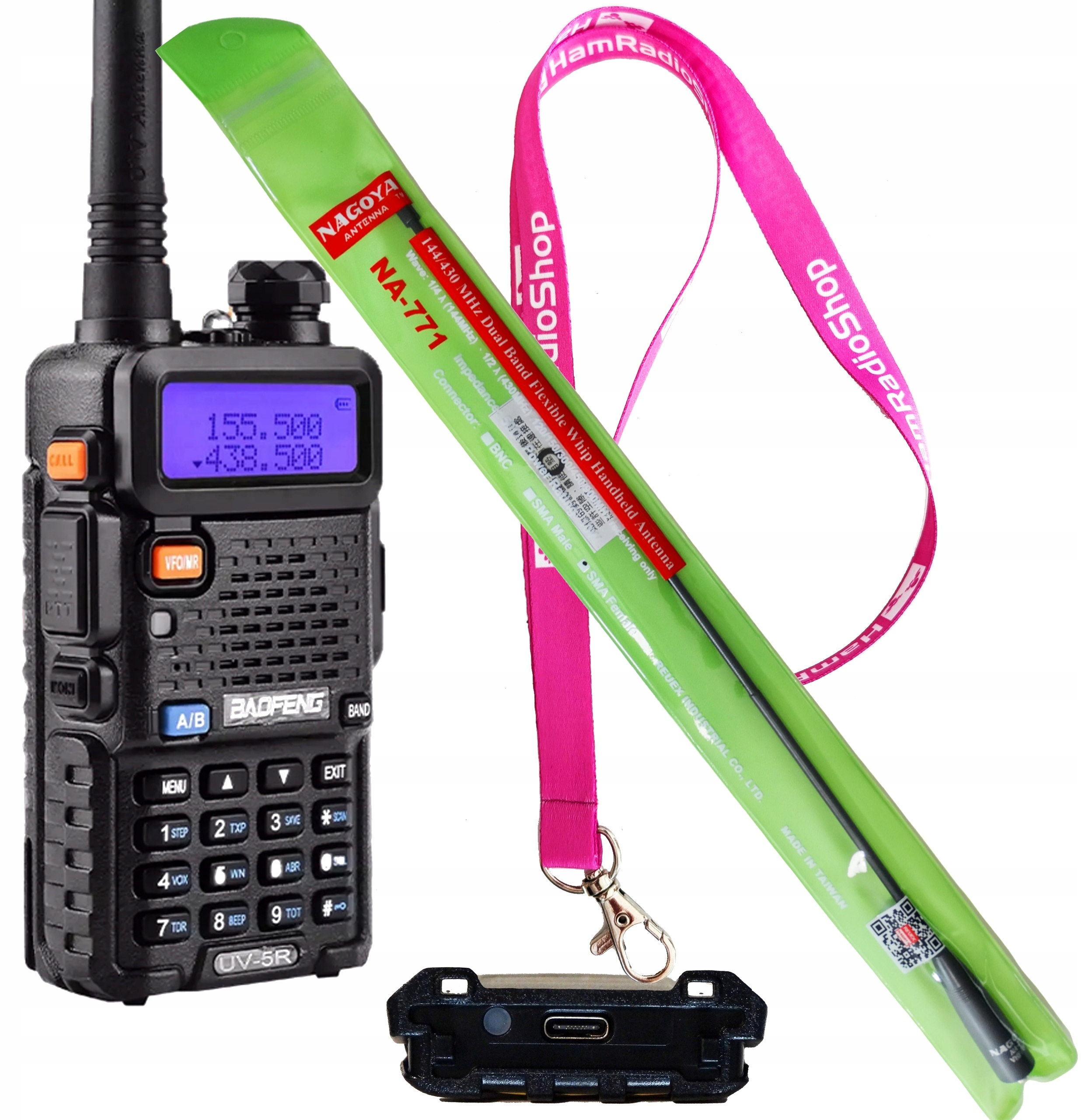 Baofeng UV-5R 8W USB-C + Nagoya NA-771 SMA-F – Twoje idealne rozwiązanie komunikacyjne