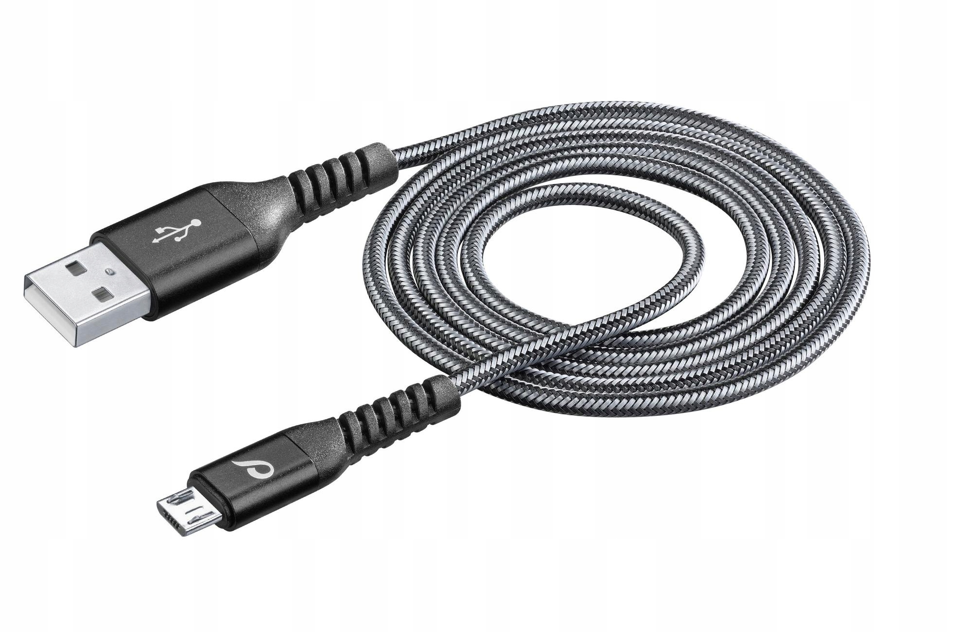 Kabel USB-A - micro-B 1,2 m Czarny (TETRACABMUSB1MK) – Idealne połączenie dla Twoich urządzeń