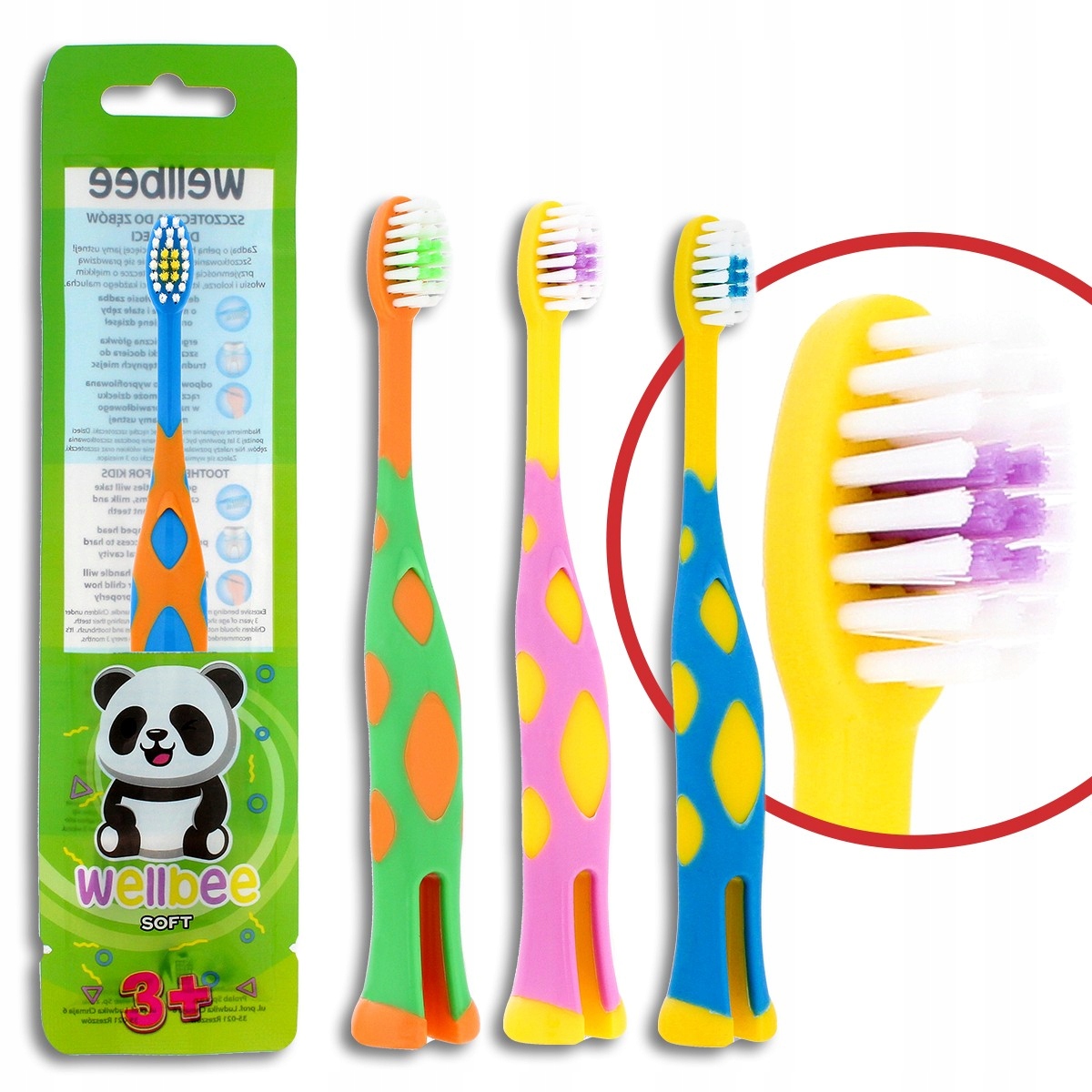 Wellbee Kids Szczoteczka dla dzieci (3+) Travel Soft – kolorowa radość w codziennej higienie
