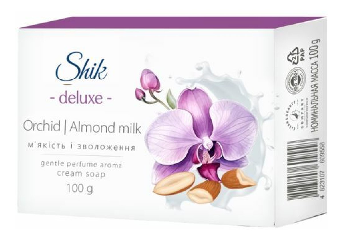 Shik Mydło kremowe Orchidea i mleko migdałowe 100g – Luksusowa pielęgnacja dla Twojej skóry