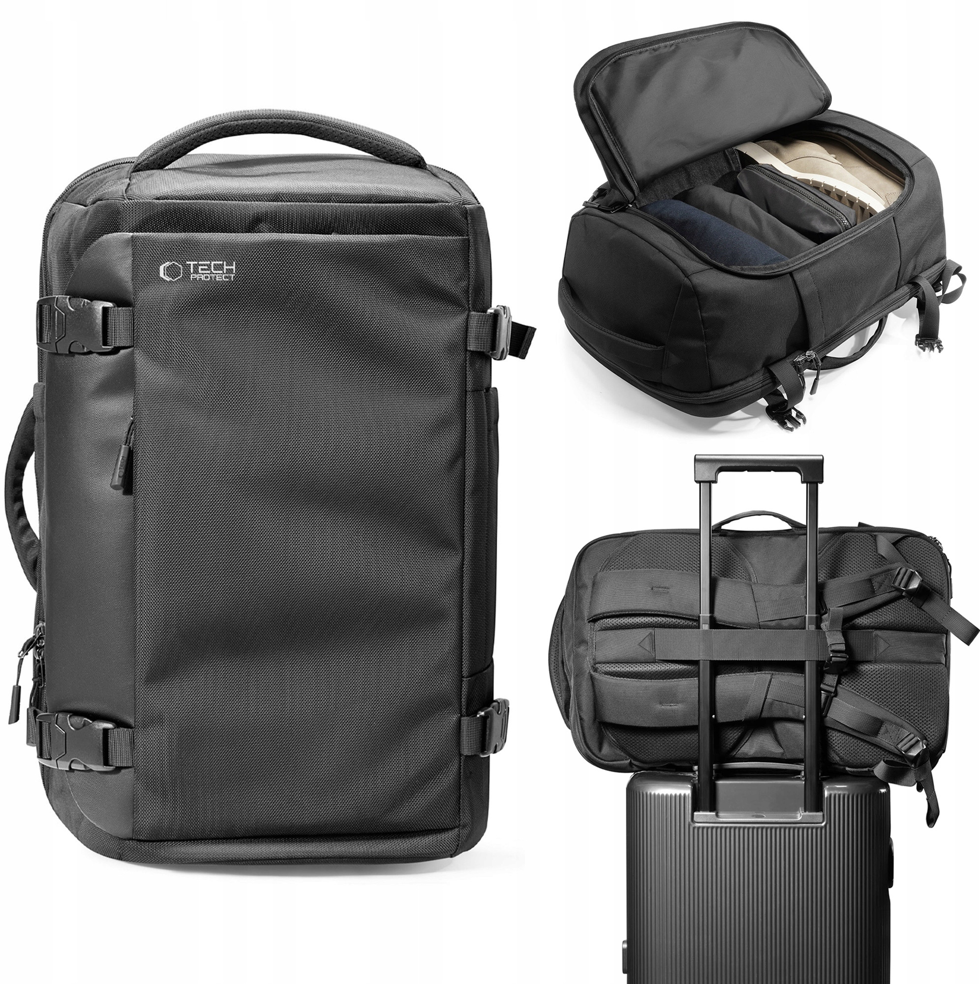 Plecak Tech-Protect Defender S40 Travel Laptop Backpack 28L Black – Idealny towarzysz podróży