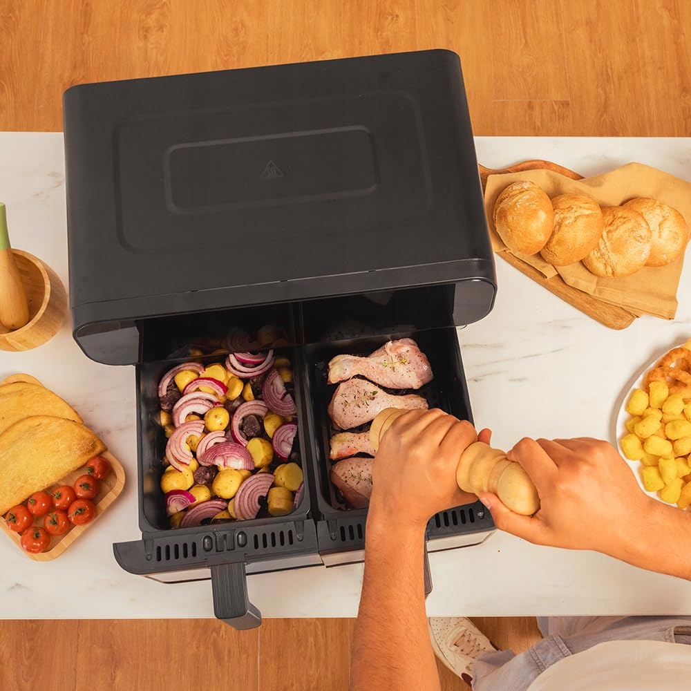 Podwójne komory – Gotuj dwie potrawy jednocześnie