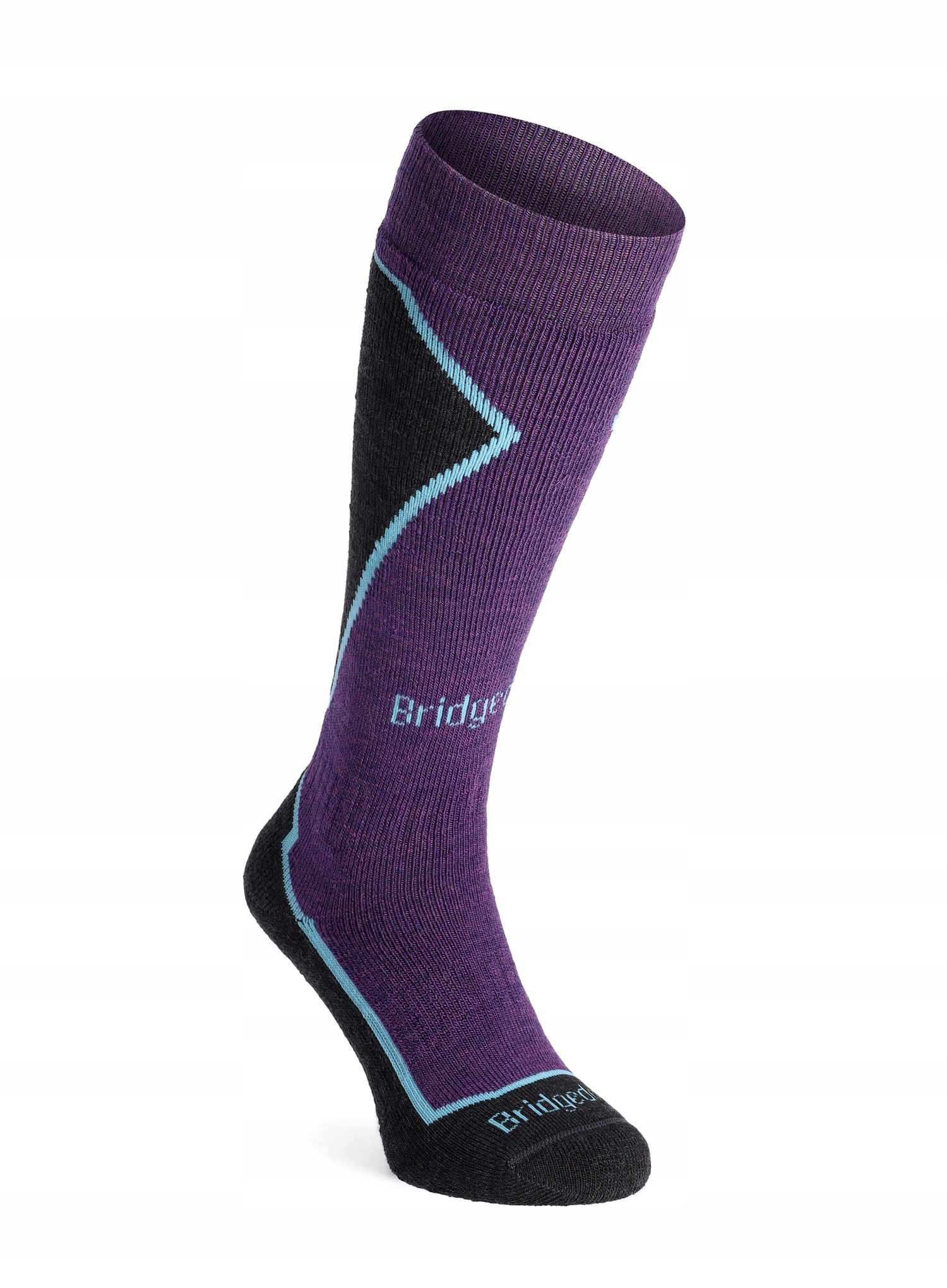 Skarpety narciarskie damskie Bridgedale Ski MW Plus - dark purple 41-43 – Komfort i ochrona na stoku