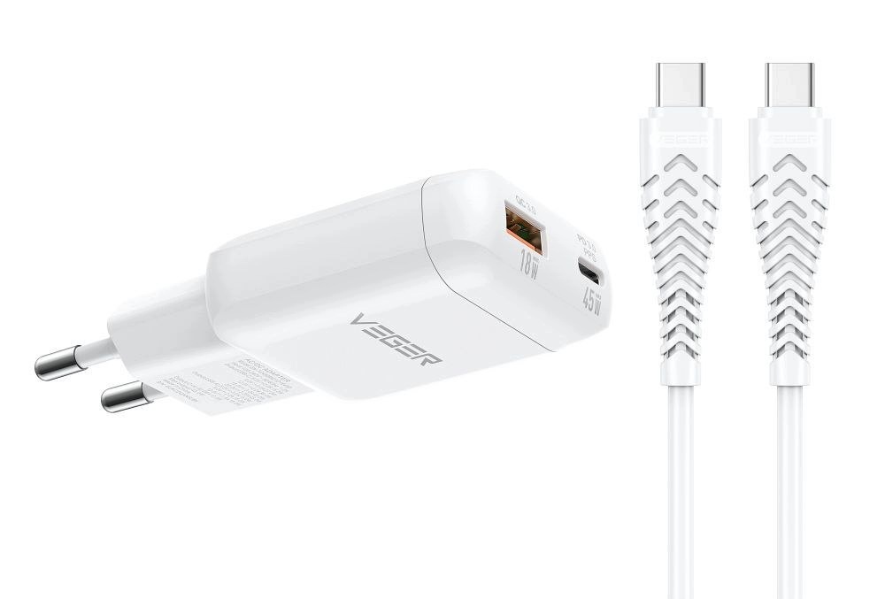 Wygodny kabel USB-C do USB-C 100 W w komplecie