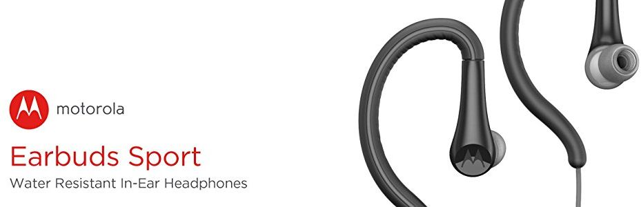 Motorola Earbuds, wodoodporne słuchawki douszne sportowe czarne (SH8 BK)
