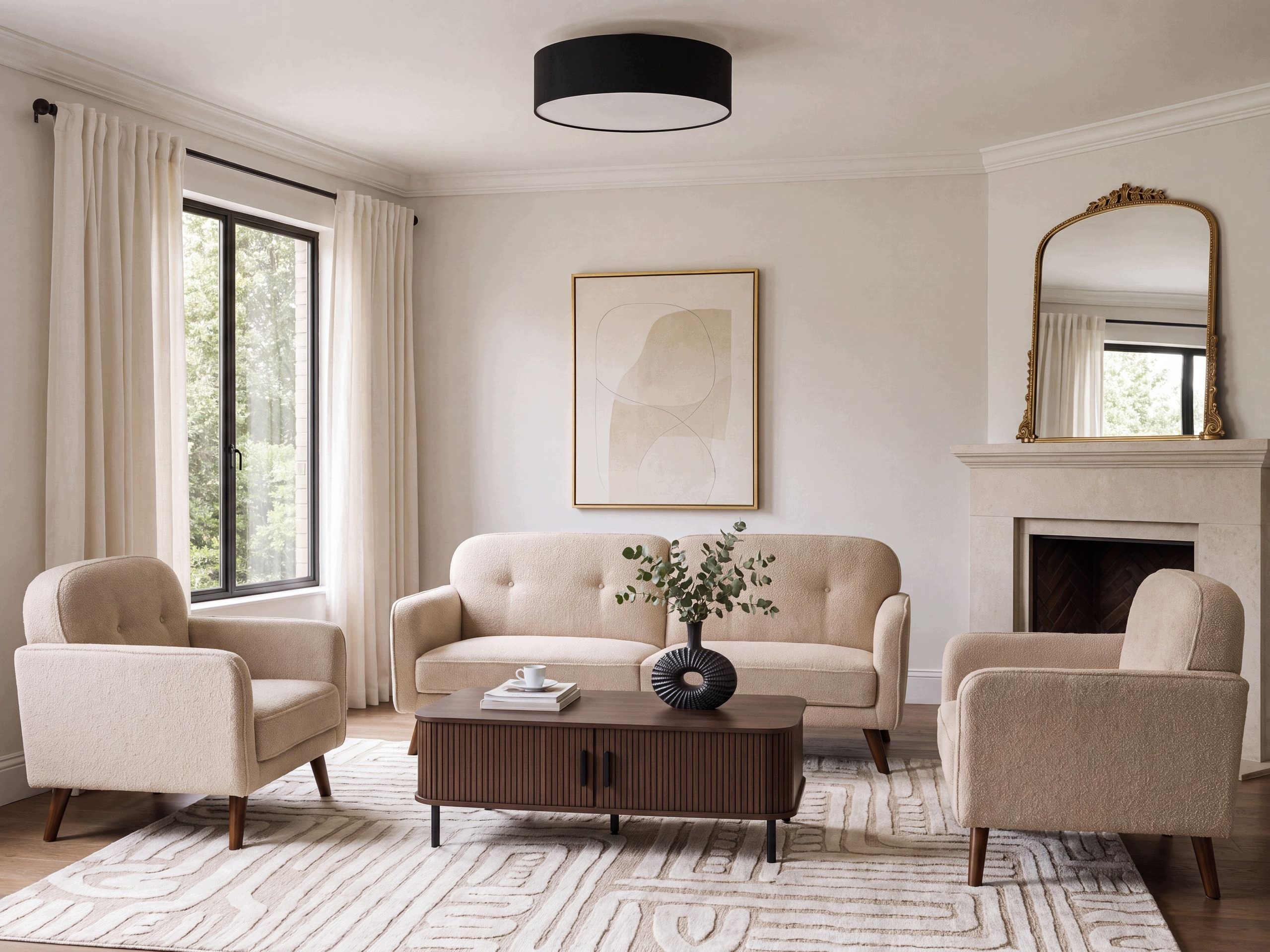 Fotel Ettrum Boucle Beżowy – Idealne miejsce do relaksu