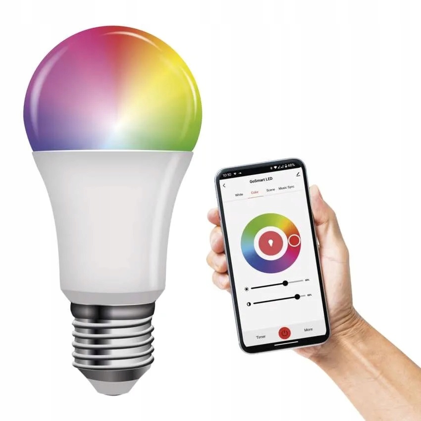 GoSmart Żarówka LED A60 / E27 / 9 W – Inteligentne oświetlenie dla Twojego domu