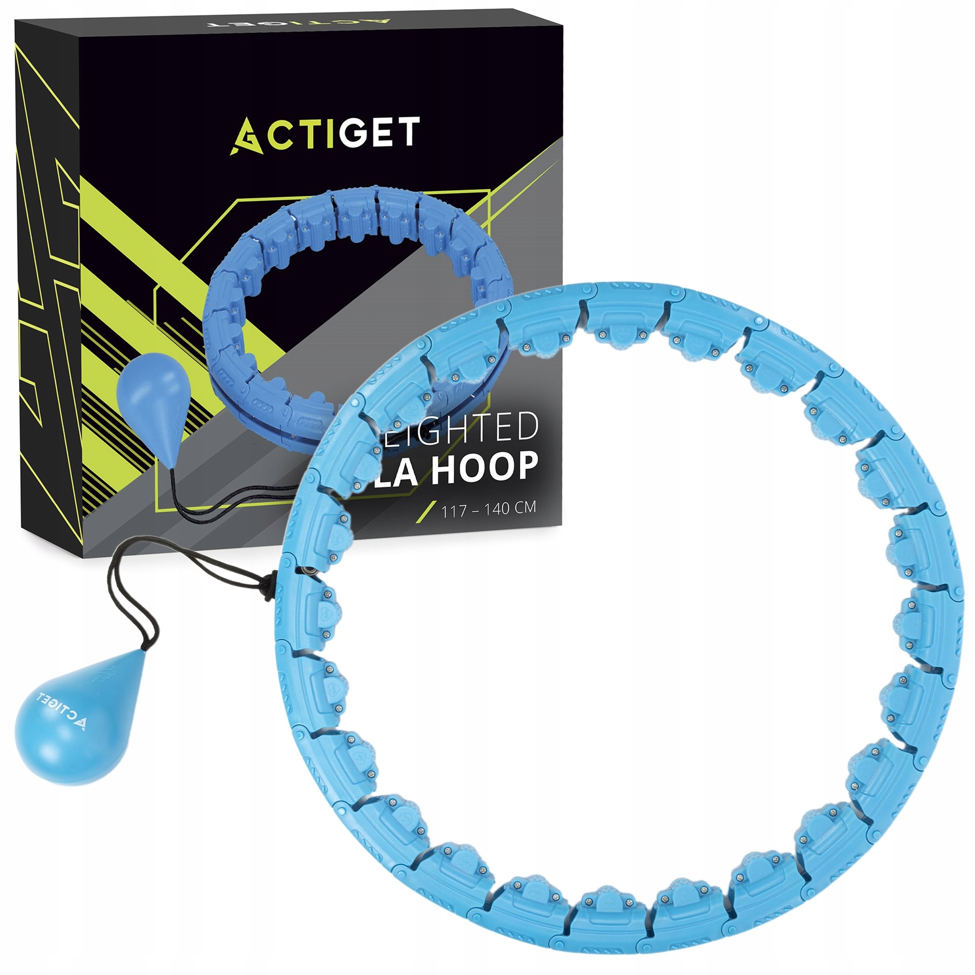 Hula hop z obciążeniem 24 elementy składane – Twój partner w treningu cardio i fitness