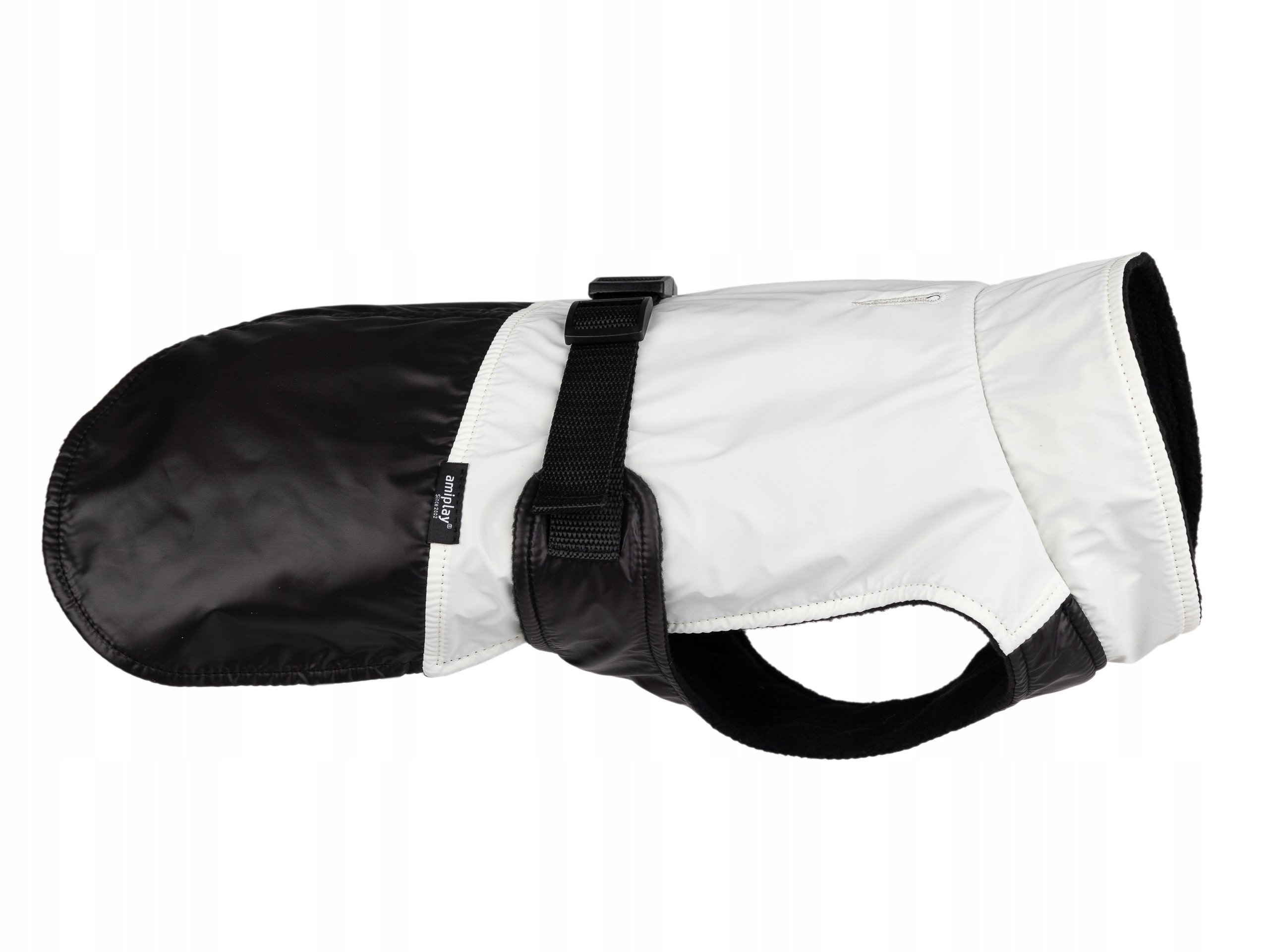 Jaka dla psów Amiplay Fluo Biało-Czarna 50 cm – Komfort i bezpieczeństwo na spacerach