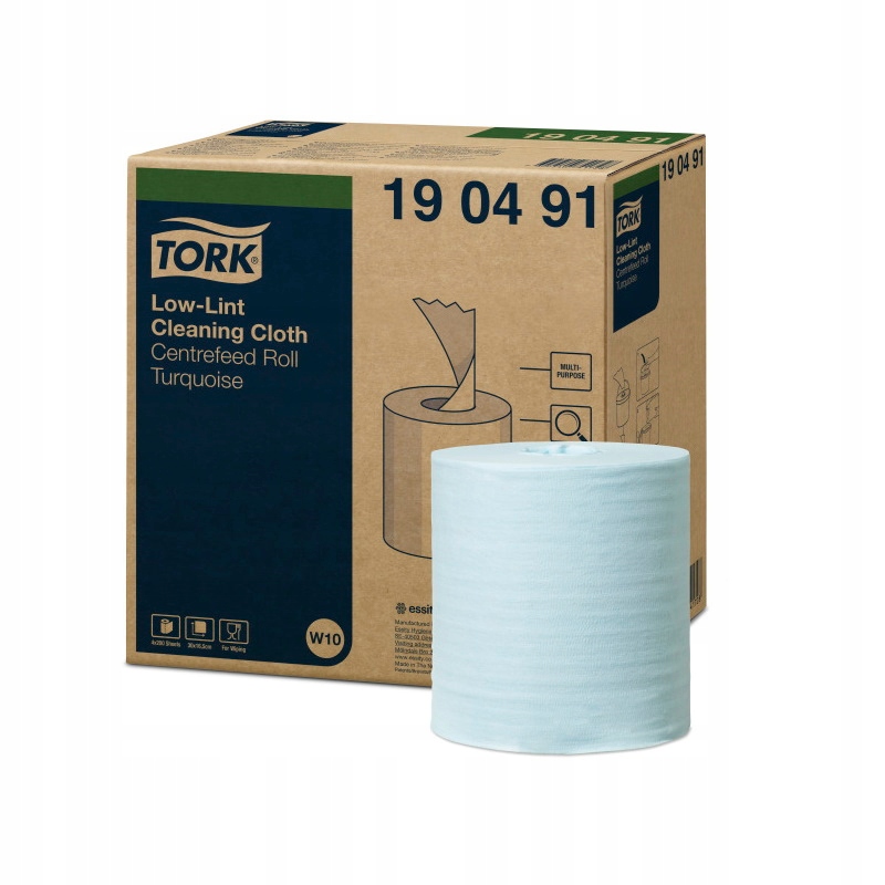 Tork - Czyściwo włókninowe o niskim stopniu pylenia, premium - turkusowe