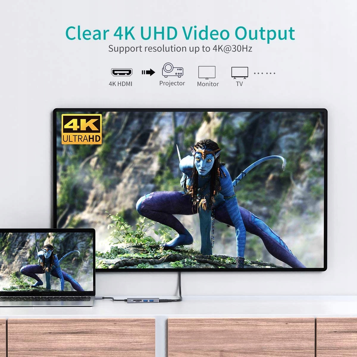 Wieloportowy adapter 5-w-1 z HDMI 4K