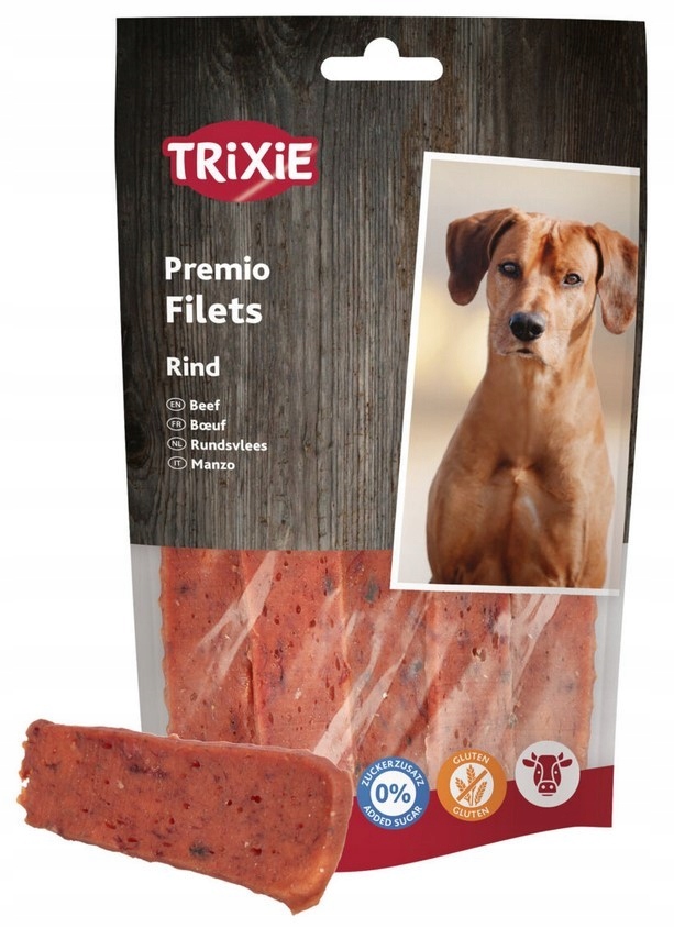 TRIXIE PREMIO Filets przysmak dla psa - wołowina 80 g – Smakowita przyjemność dla Twojego pupila