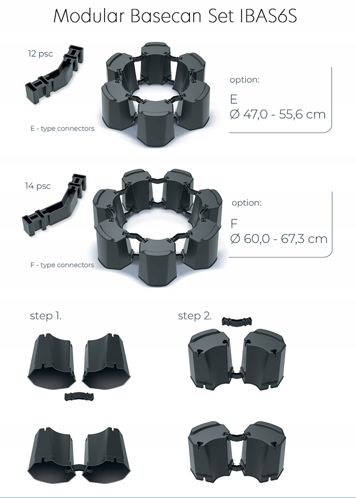 Modułowa konstrukcja dostosowana do różnych średnic zbiorników