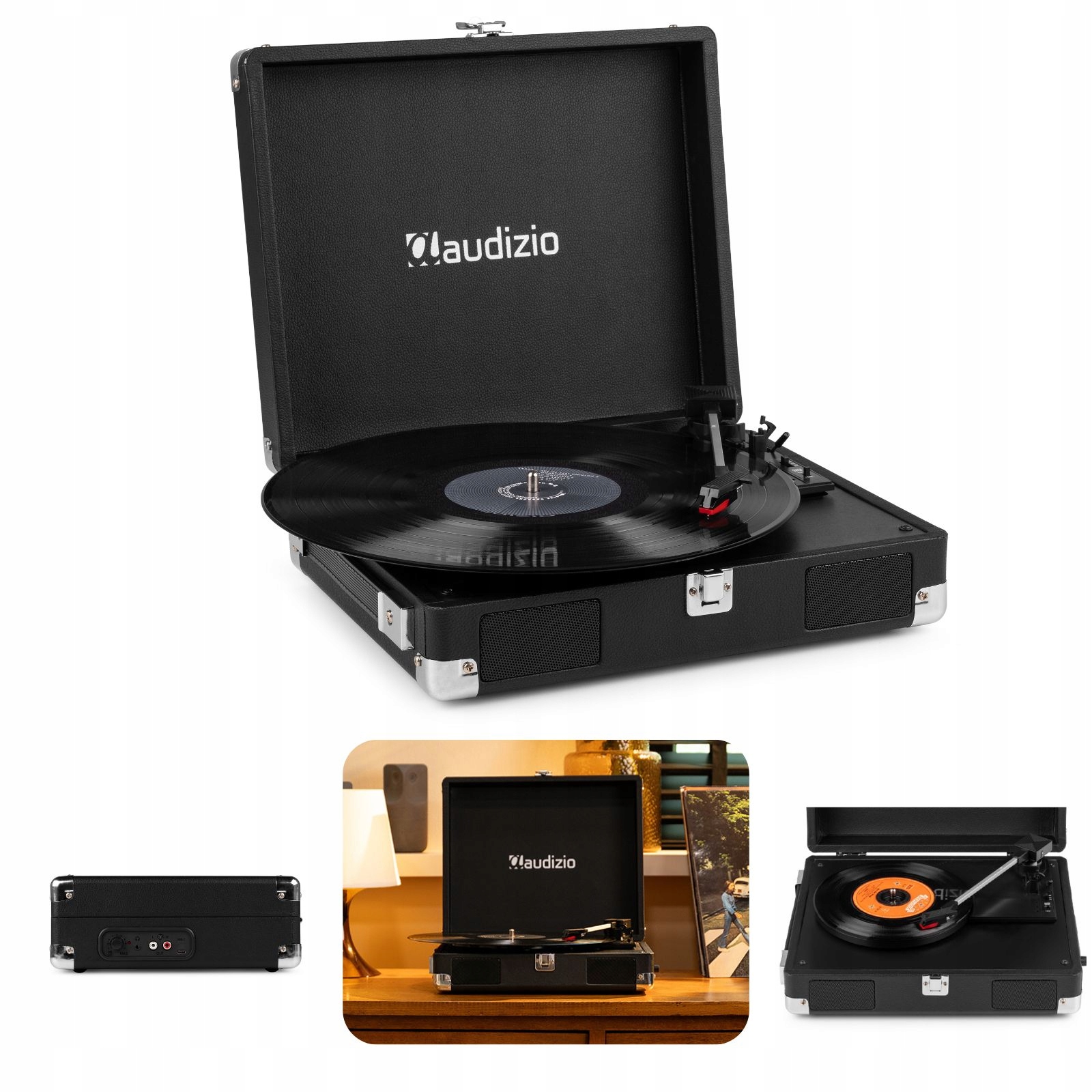 Gramofon w walizce RP111BK Audizio – Stylowy dźwięk w retro wydaniu