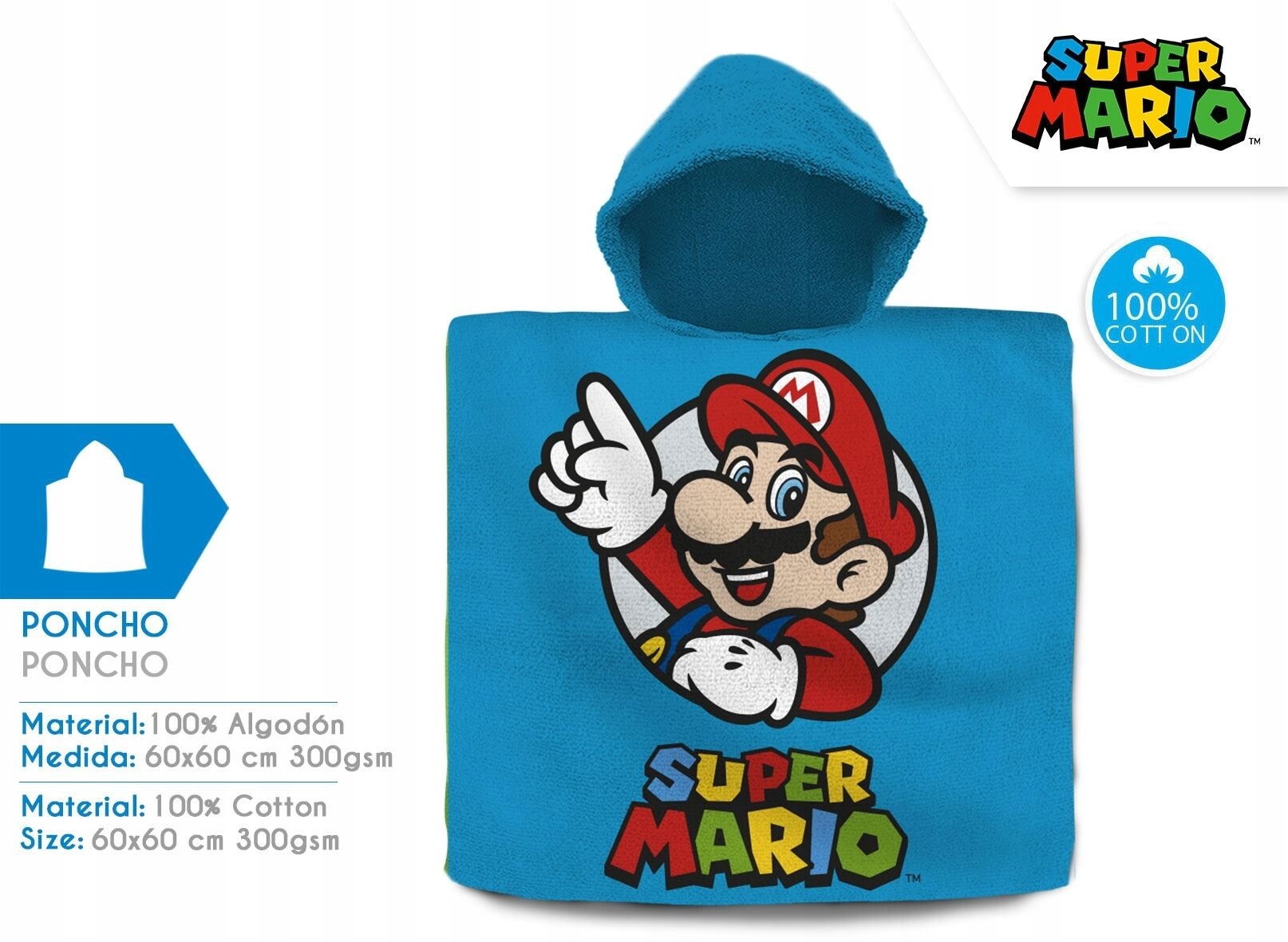 Super Mario Bros medvilninis rankšluostis – Idealny dla małych fanów