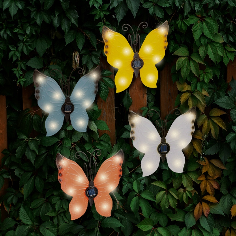 Motyl solarny LED 4x17,8x6cm – Ozdoba ogrodowa, która zachwyca