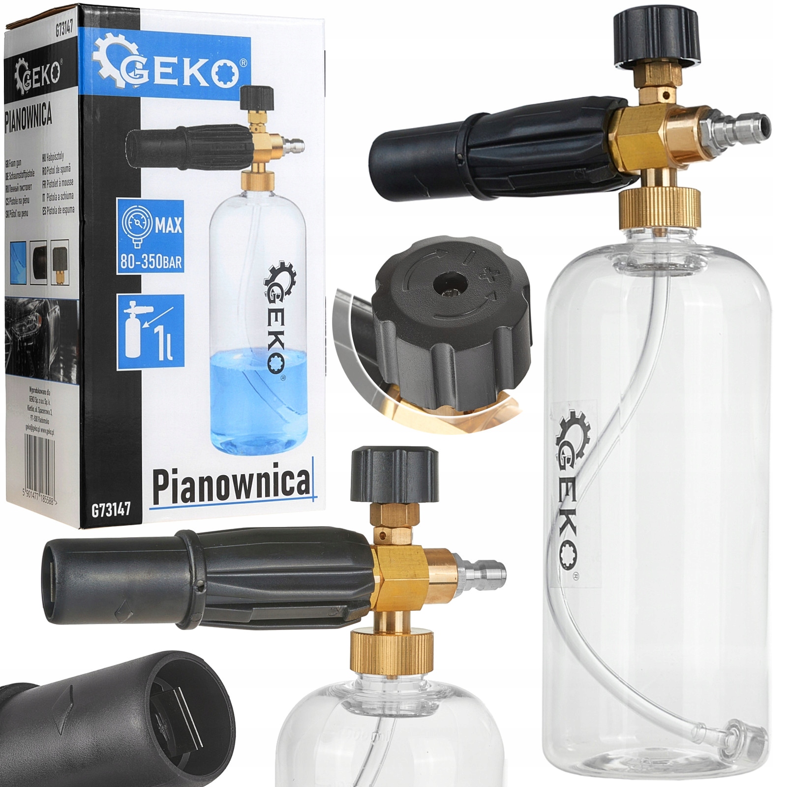 Geko Pianownica 1000ml na szybkozłącze – Efektywne mycie i odkurzanie