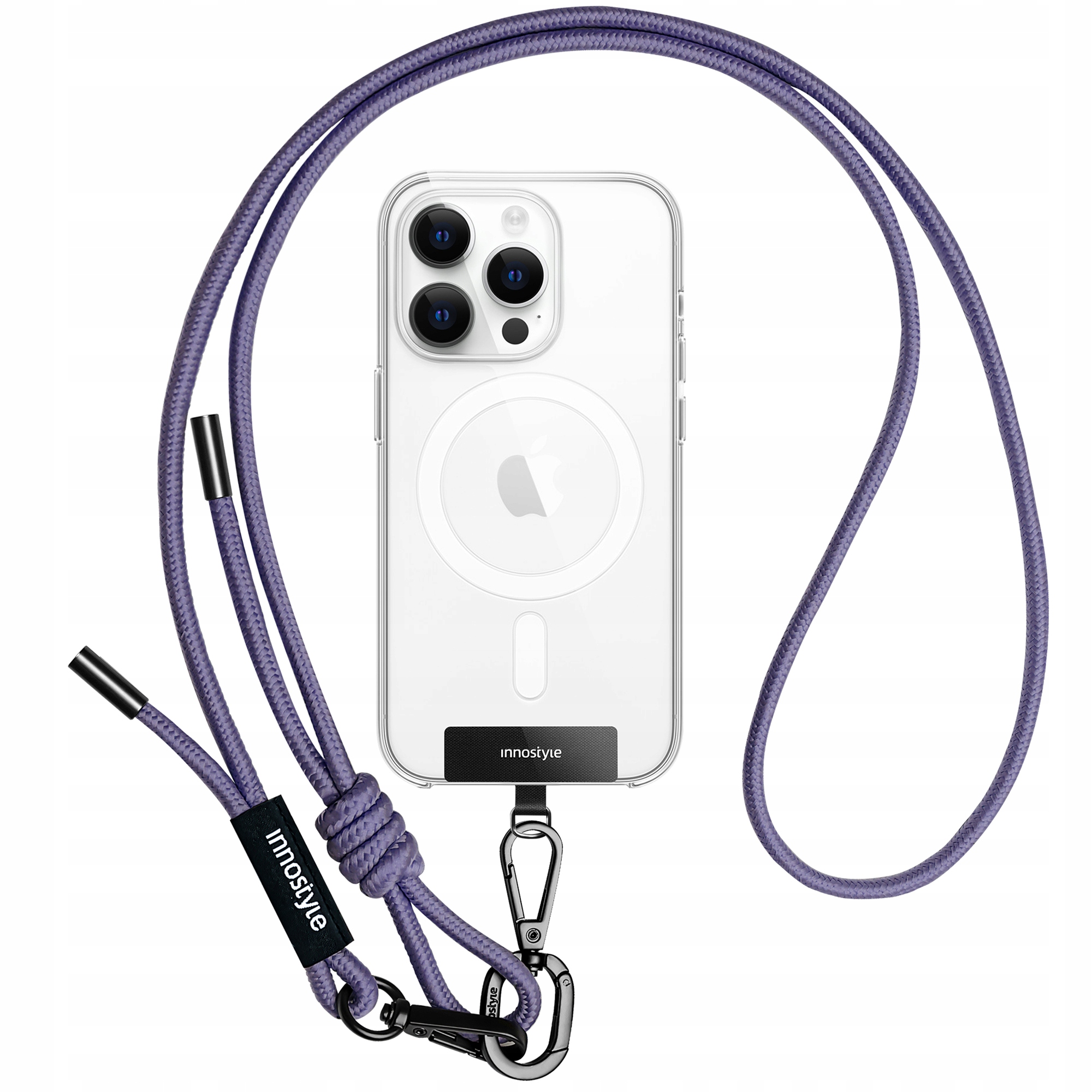 INNOSTYLE SMYCZ DO TELEFONU NA SZYJE WKŁADKA CROSSBODY MOCNA FIOLETOWA 6MM – Styl i funkcjonalność w jednym