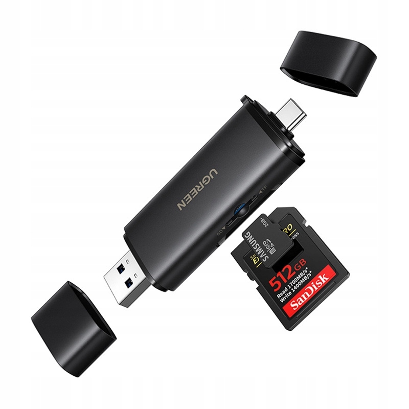 Ugreen CM803 Czytnik Kart 2w1 USB-C USB-A SD TF 312MB/s – Wydajność i wszechstronność