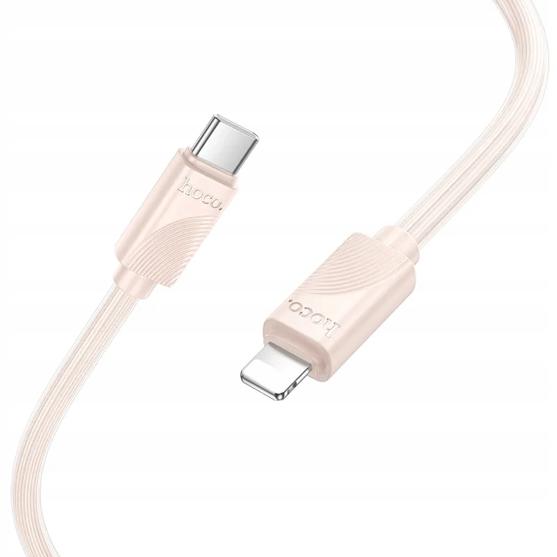 Kabel USB C do Lightning Hoco PD 27W 1 m X114 różowy – Szybkie ładowanie i transfer danych