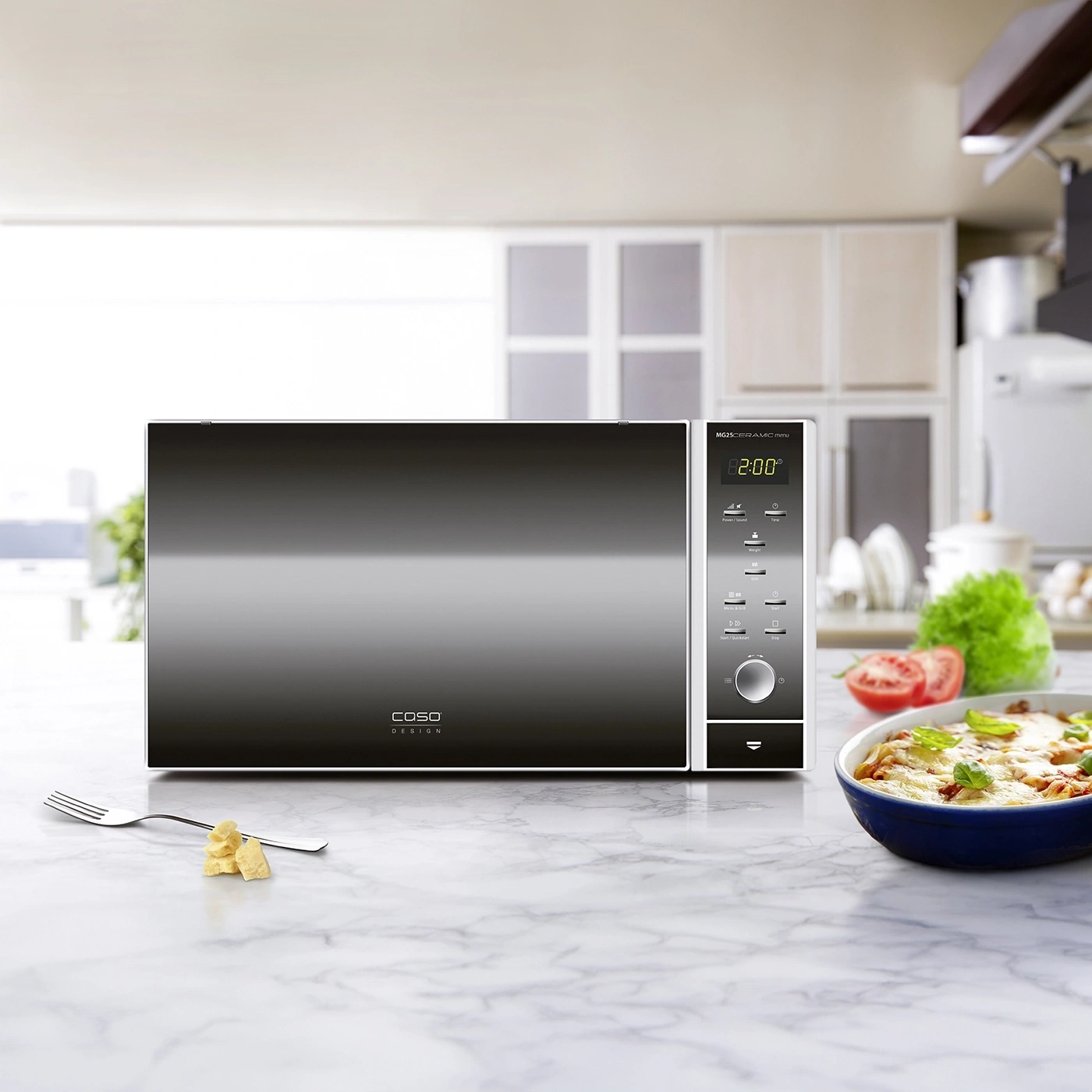 Kuchenka mikrofalowa wolnostojąca CASO Germany MG25C – Nowoczesne gotowanie w Twojej kuchni