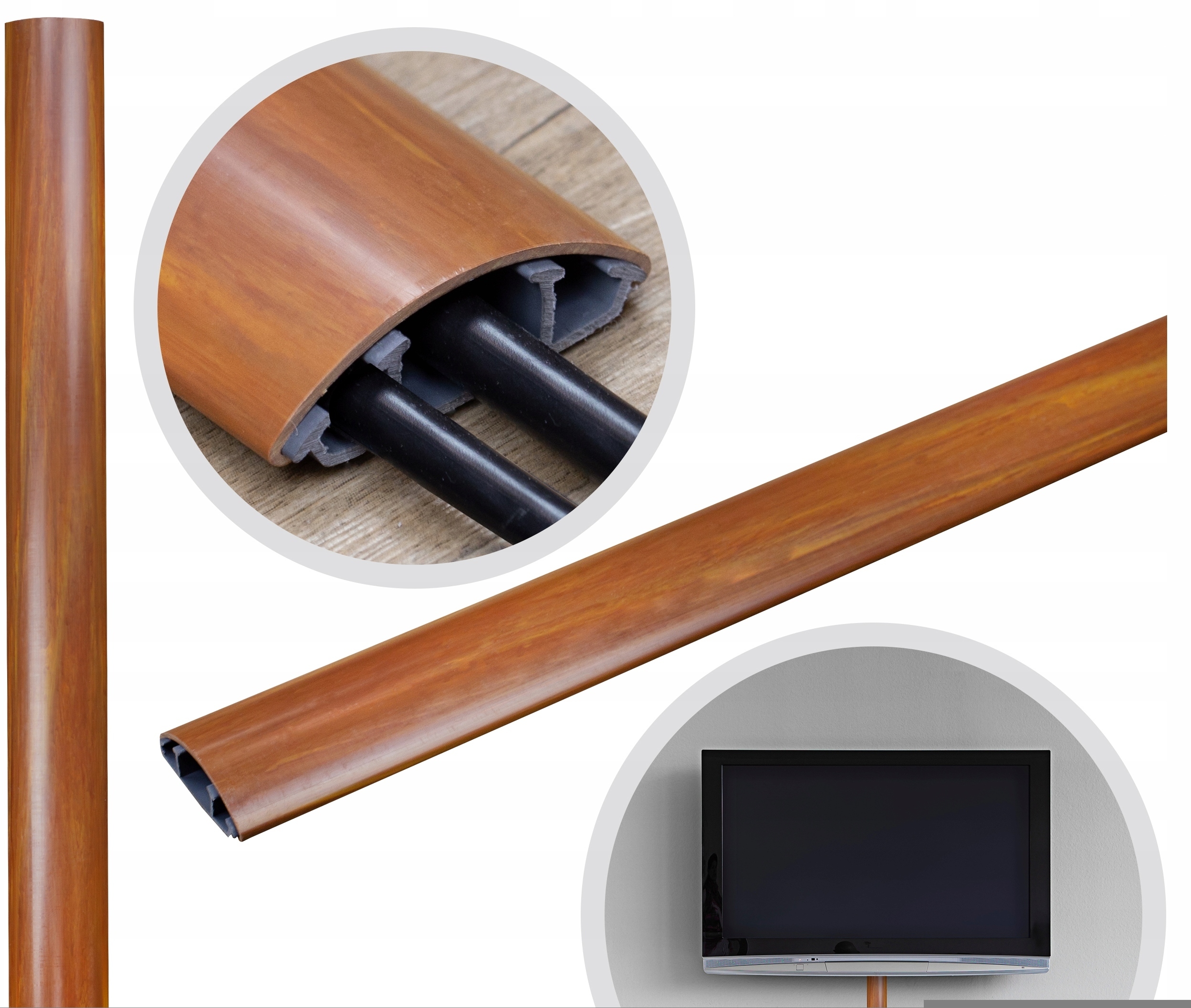 Wygodne rozdzielenie kabli dzięki dwóm przegrodom