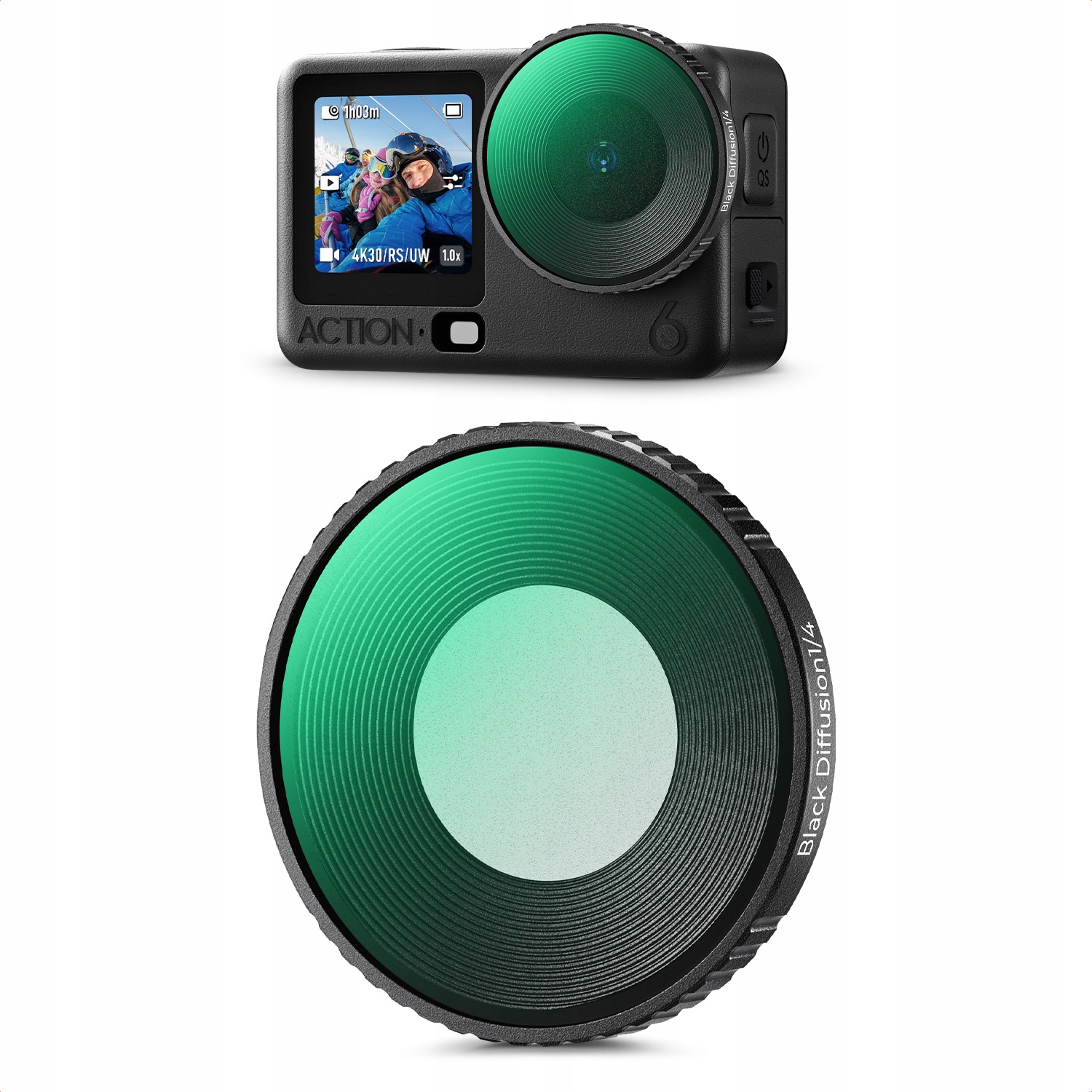 Filtr Black Diffusion 1/4 do Kamery DJI Osmo Action 6 – Idealne rozwiązanie dla filmowców