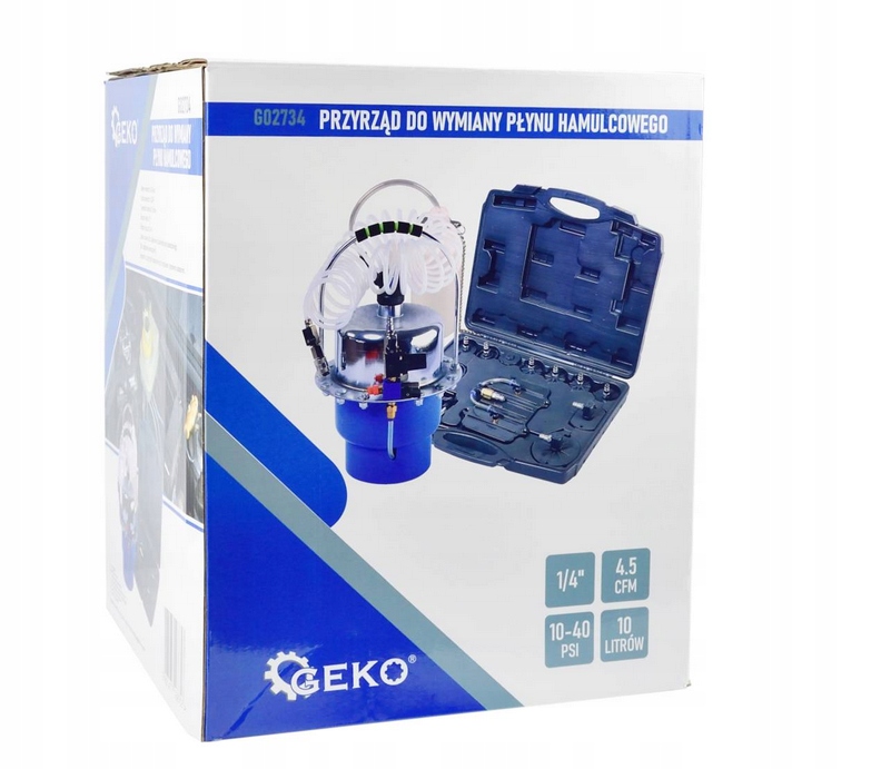 Przyrząd do wymiany płynu hamulcowego Geko – Efektywne rozwiązanie dla Twojego pojazdu