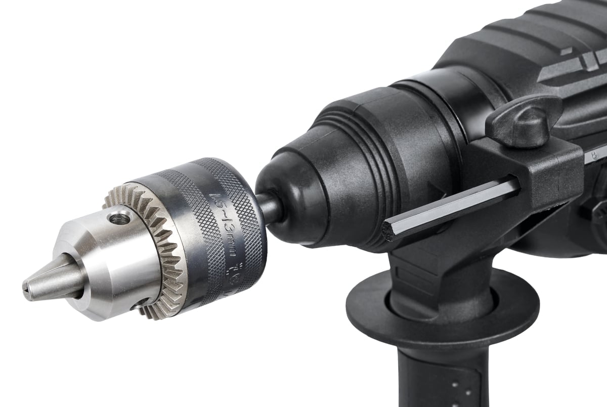 Zbliżenie na przycisk i uchwyt SDS Plus