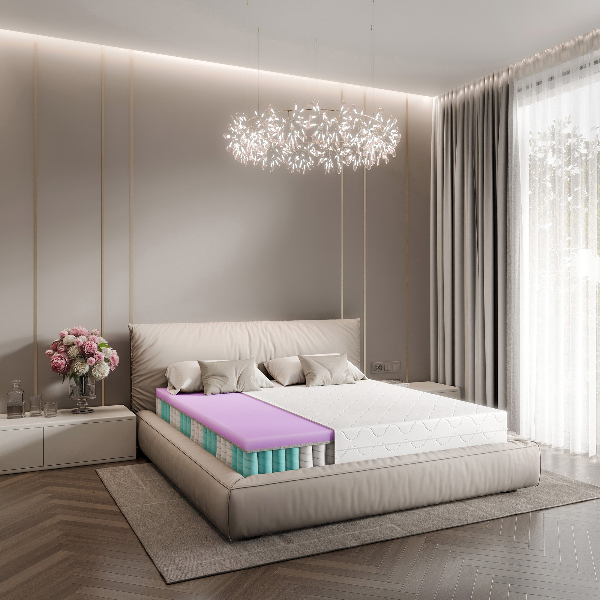 Materac Milano 90x200x10 dwustronny 10 cm Wysokość materaca 10 cm