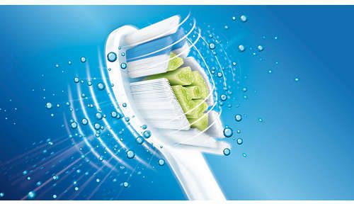 Główka DiamondClean zapewnia najwyższą skuteczność procesu wybielania szczoteczek Sonicare