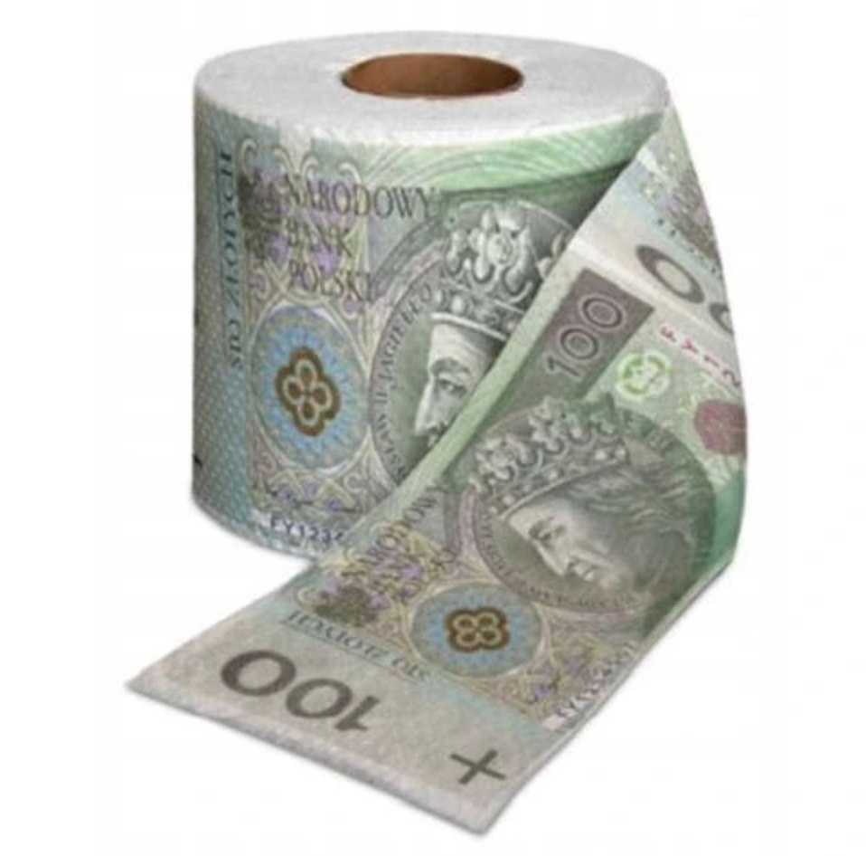 Papier toaletowy Polski Złoty Stówka – Humorystyczny dodatek do każdej łazienki