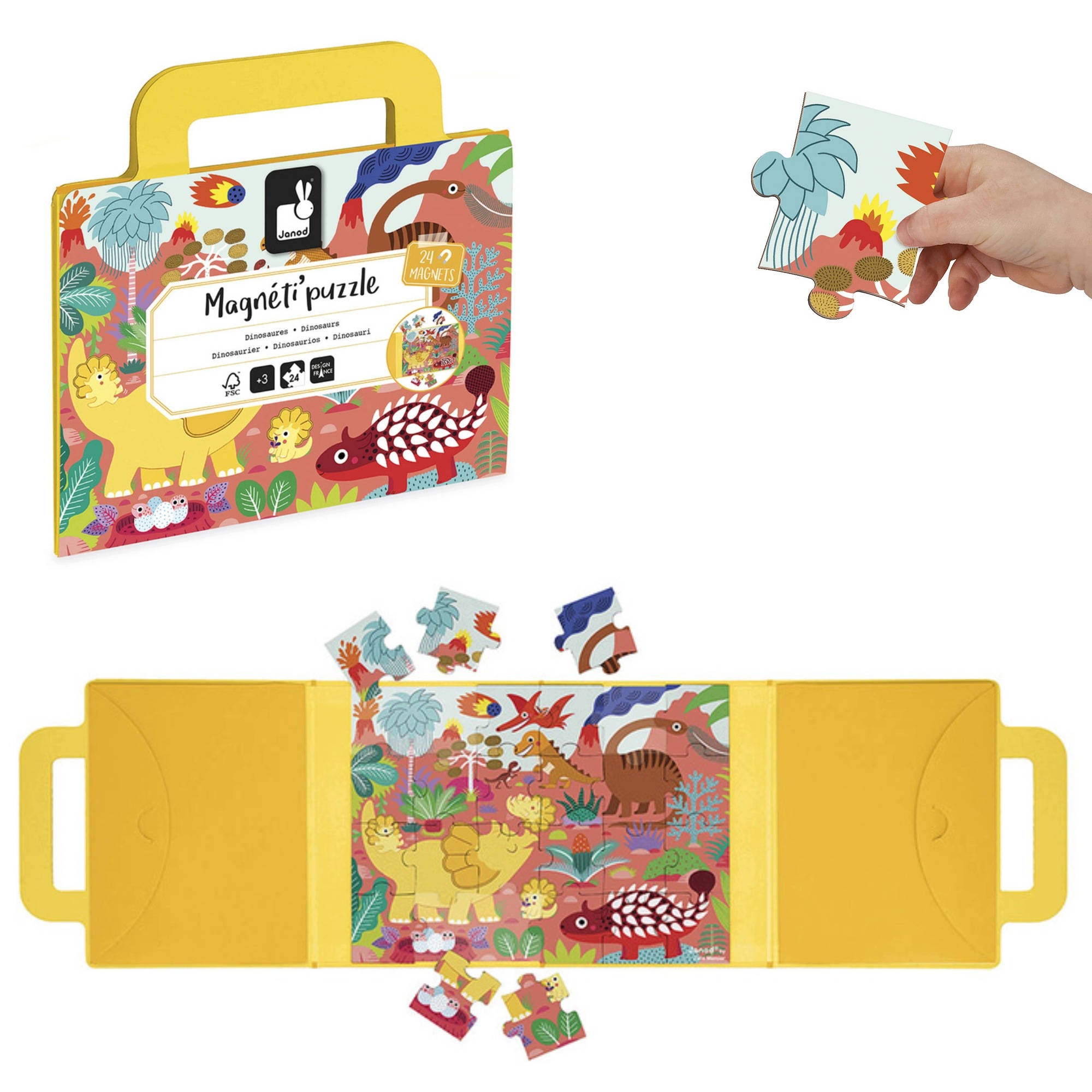 Magneti'puzzle Dinozaury – Edukacyjna zabawa dla najmłodszych