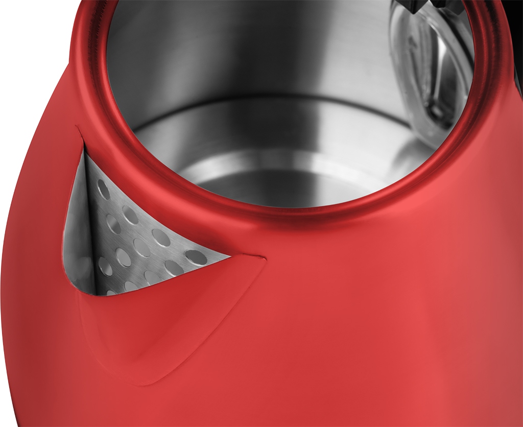 Elegancki design – Czerwony metalowy wygląd