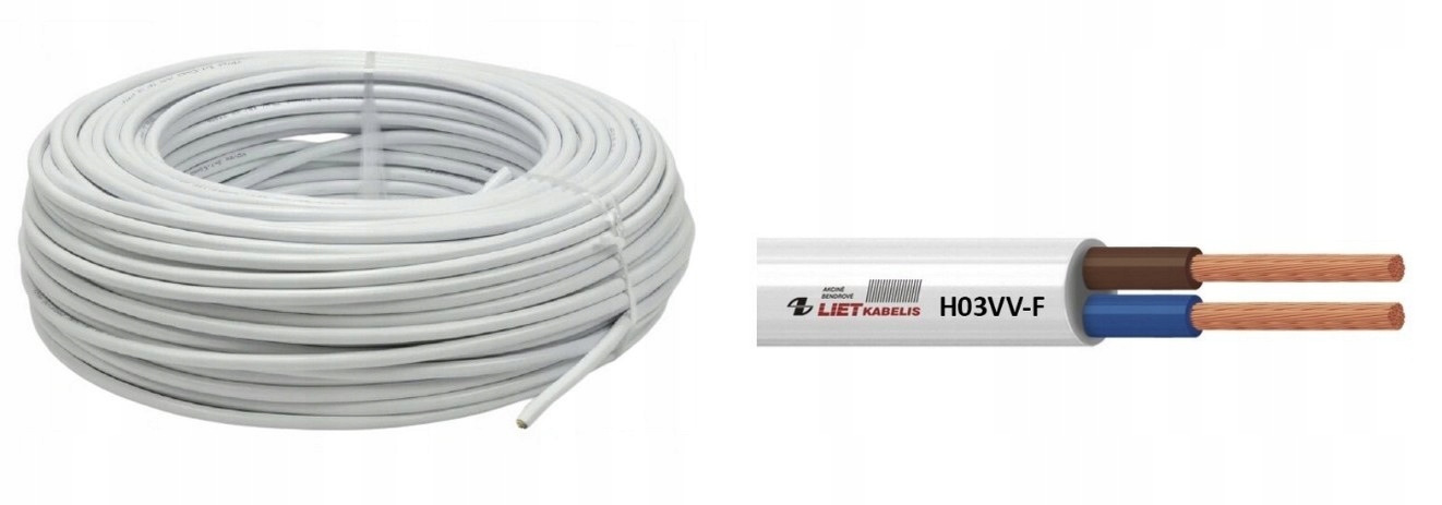 Przewód OMY 2x1 okrągły, biały – Idealny do zastosowań domowych