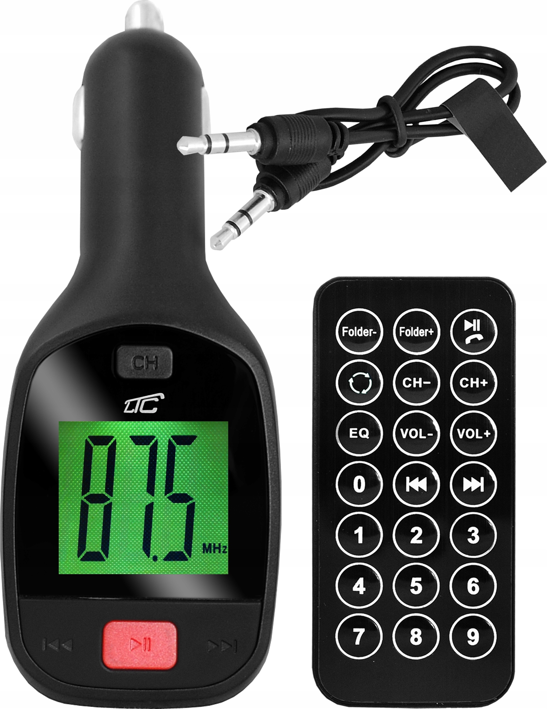 Transmiter FM LTC Ładowarka USB 12/24 V LXTR10 – Muzyka w Twoim samochodzie