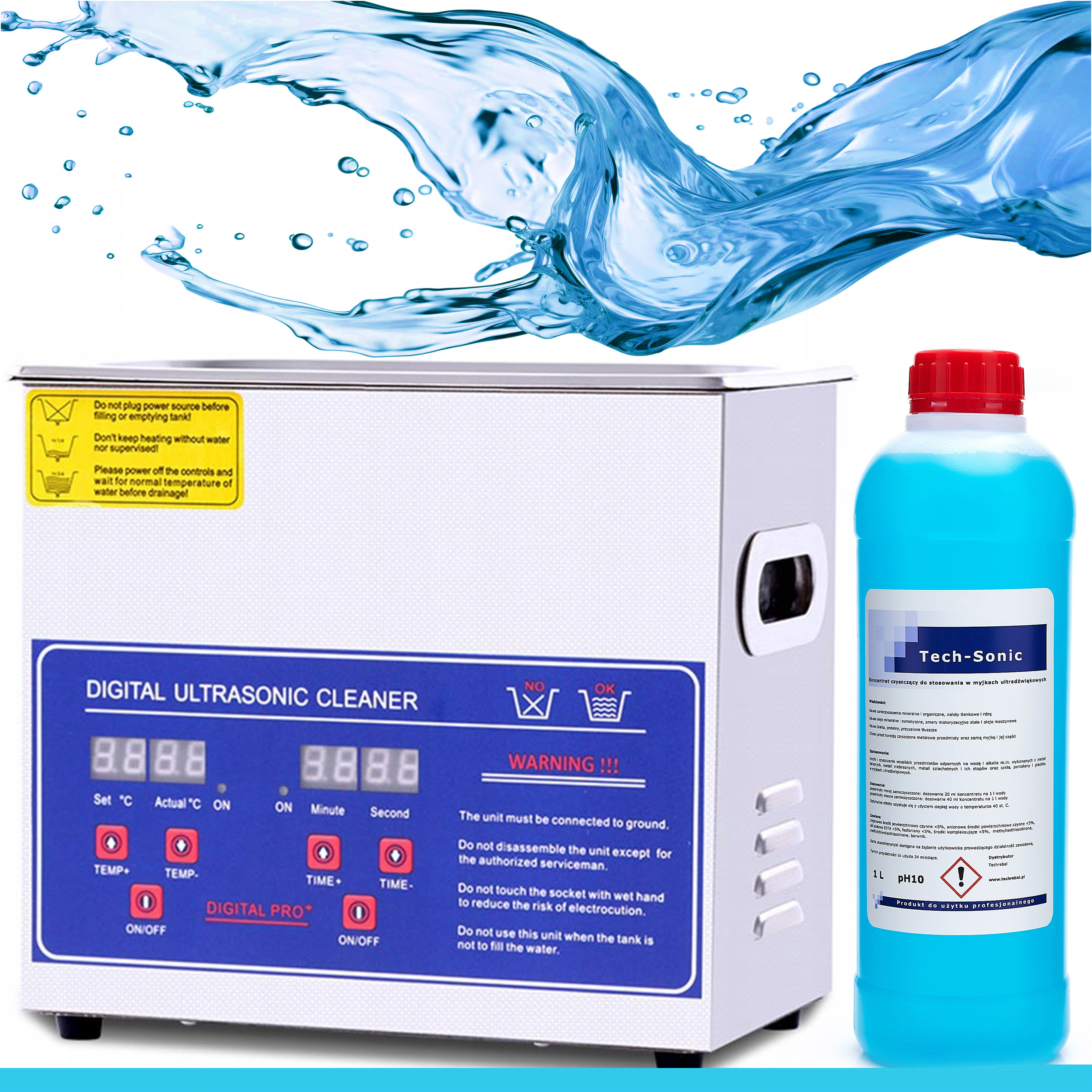 Myjka ultradźwiękowa 220W 3,2L PS-20A – Skuteczne czyszczenie w Twoim domu