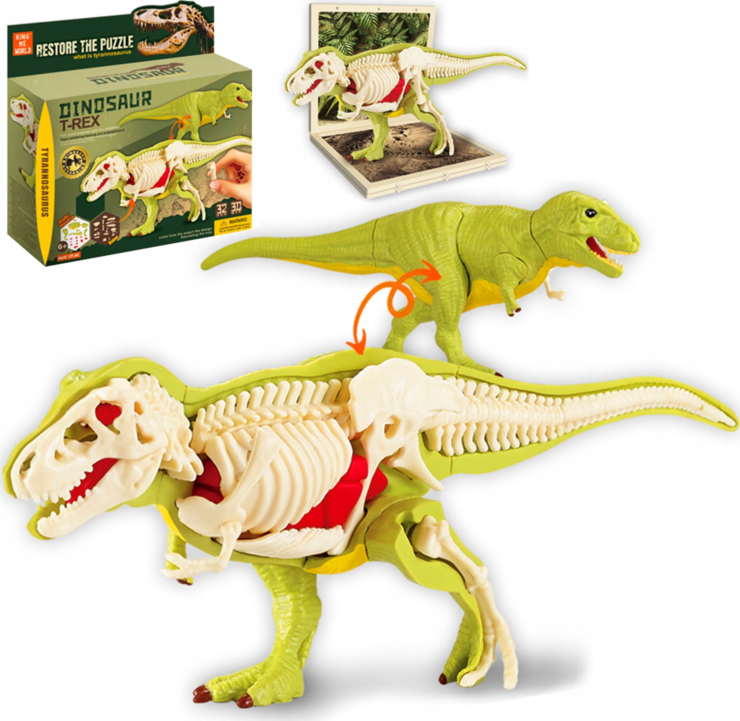 Figurka Trifox DINOZAUR ZE SZKIELETEM DO SKŁADANIA – Edukacyjna zabawa dla dzieci
