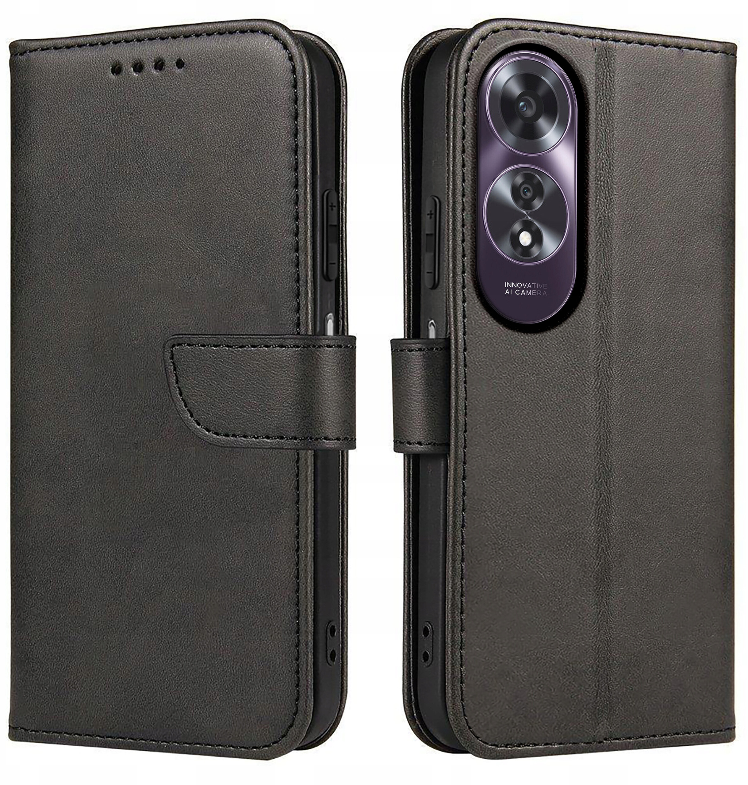 Etui do Oppo A60 4G Skórzane PORTFEL SKIN CASE + Szkło OCHRONNE 9H – Ochrona i styl w jednym
