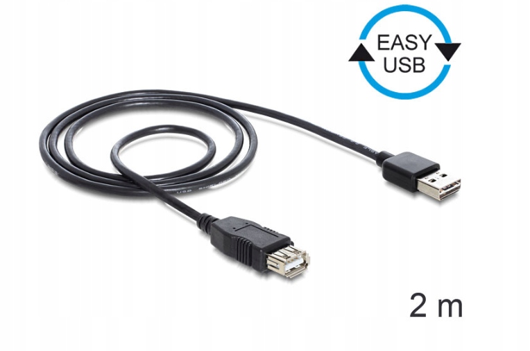 Kabel USB-A - USB-A 2 m Czarny (83371) – Wydajność i wszechstronność