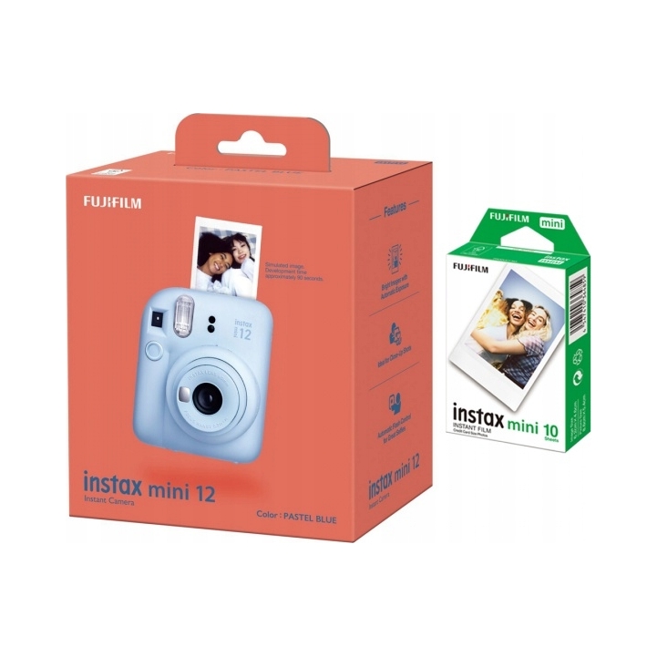 W zestawie 10 arkuszy błyszczącego papieru Instax Mini