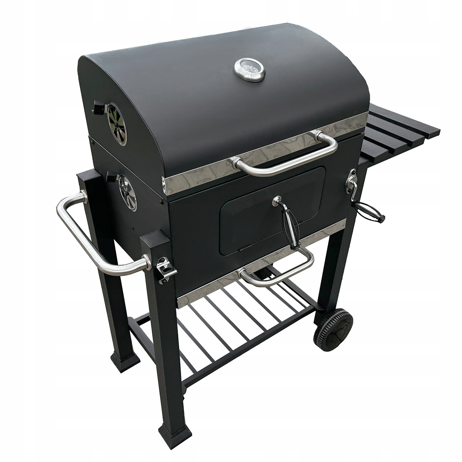 Duży Grill węglowy żeliwny ruszt 113,5x50x107 cm – Idealny towarzysz sezonu grillowego