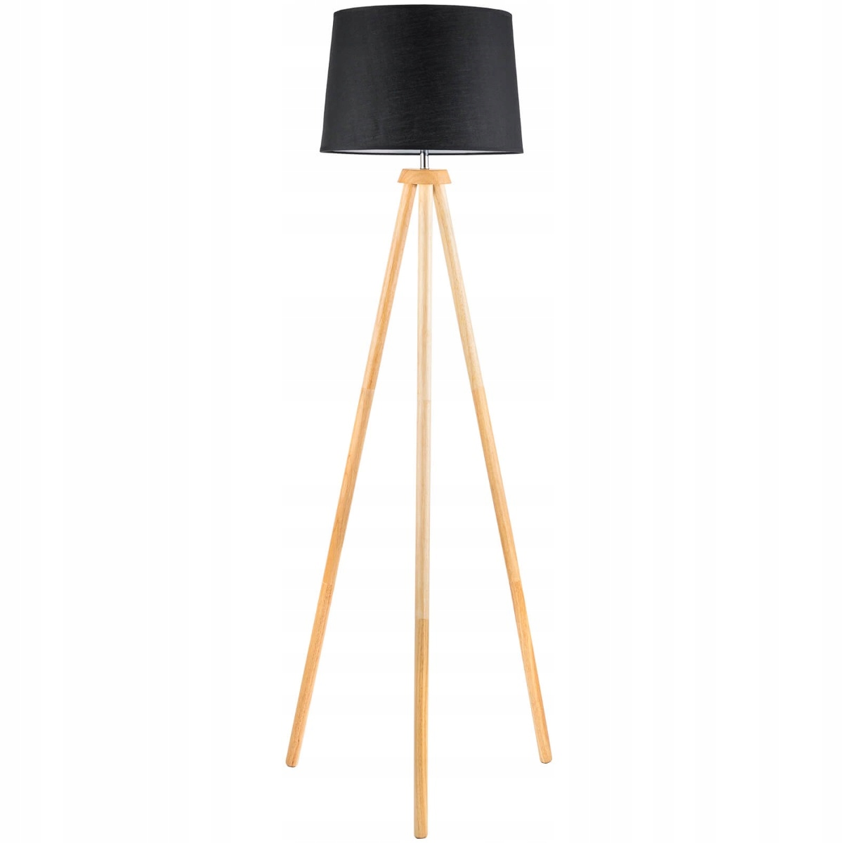 E27 Trójnóg z Abażurem czarna regulacja wysokości Clara – Elegancka lampa do Twojego wnętrza