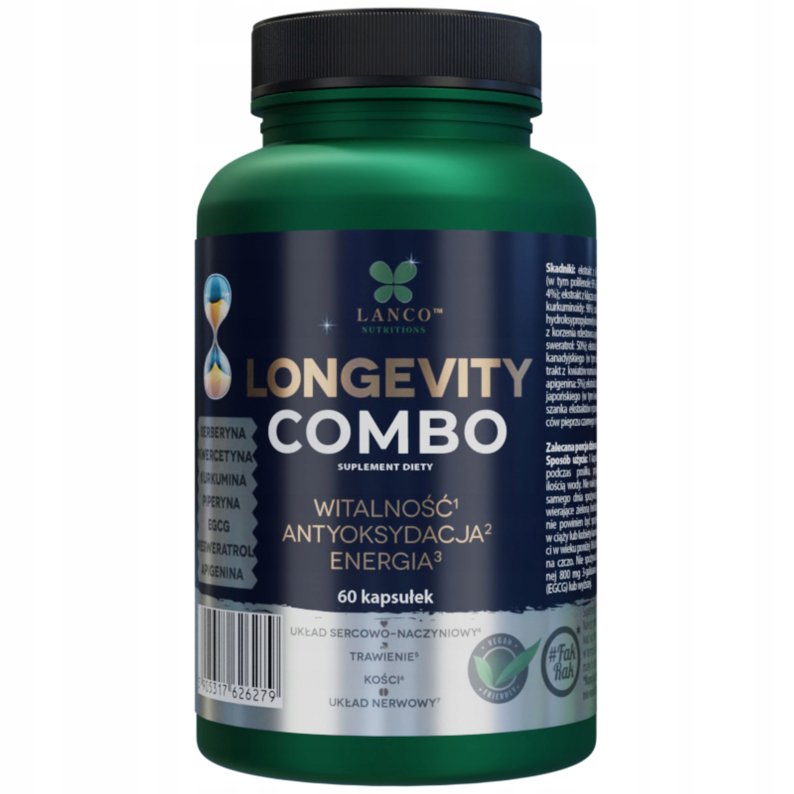 Lanco Longevity Combo – Suplement przeciwstarzeniowy nowej generacji