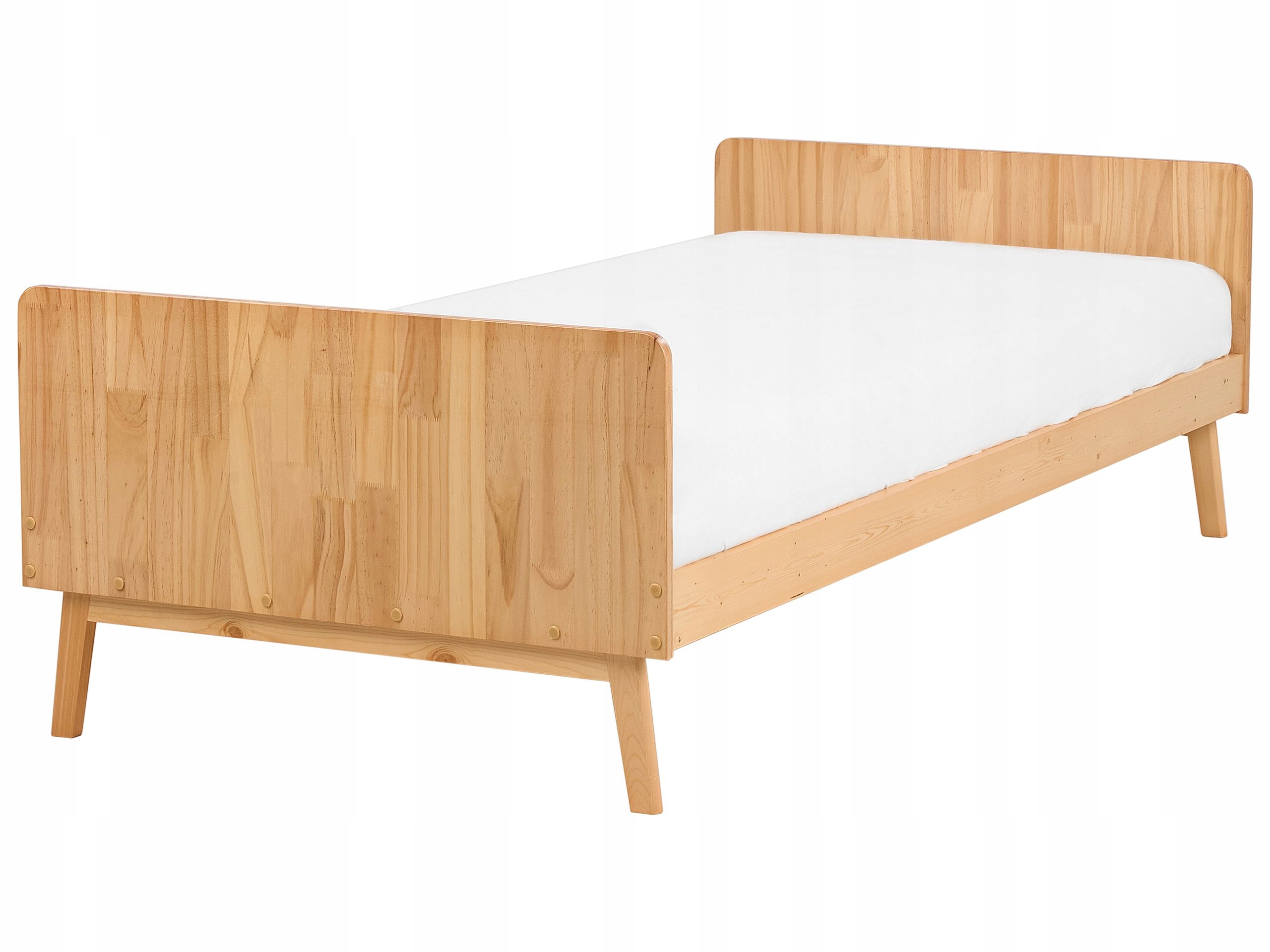 Łóżko drewniane 90 x 200 cm jasne BONNAC – Idealne do każdej sypialni