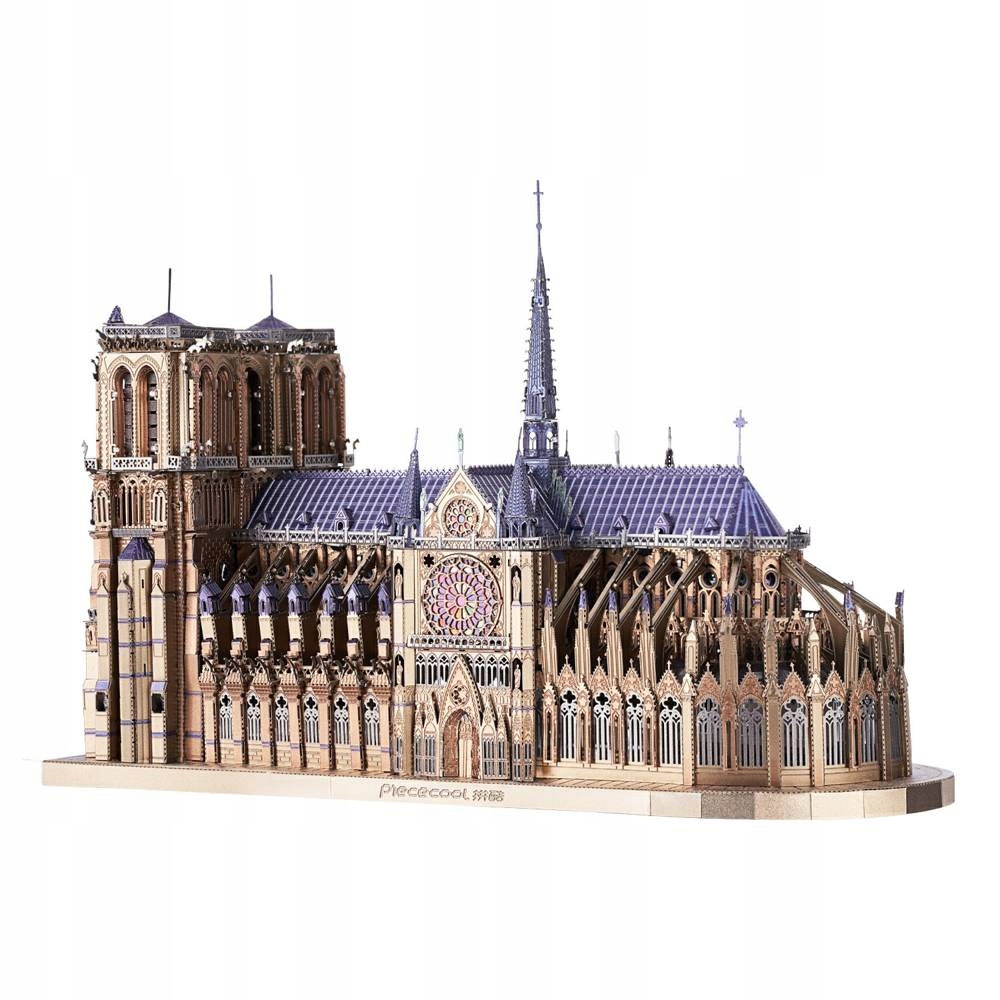 Puzzle Metalowe Model 3D - Katedra Notre-Dame – Stwórz swoją miniaturę kultowego zabytku