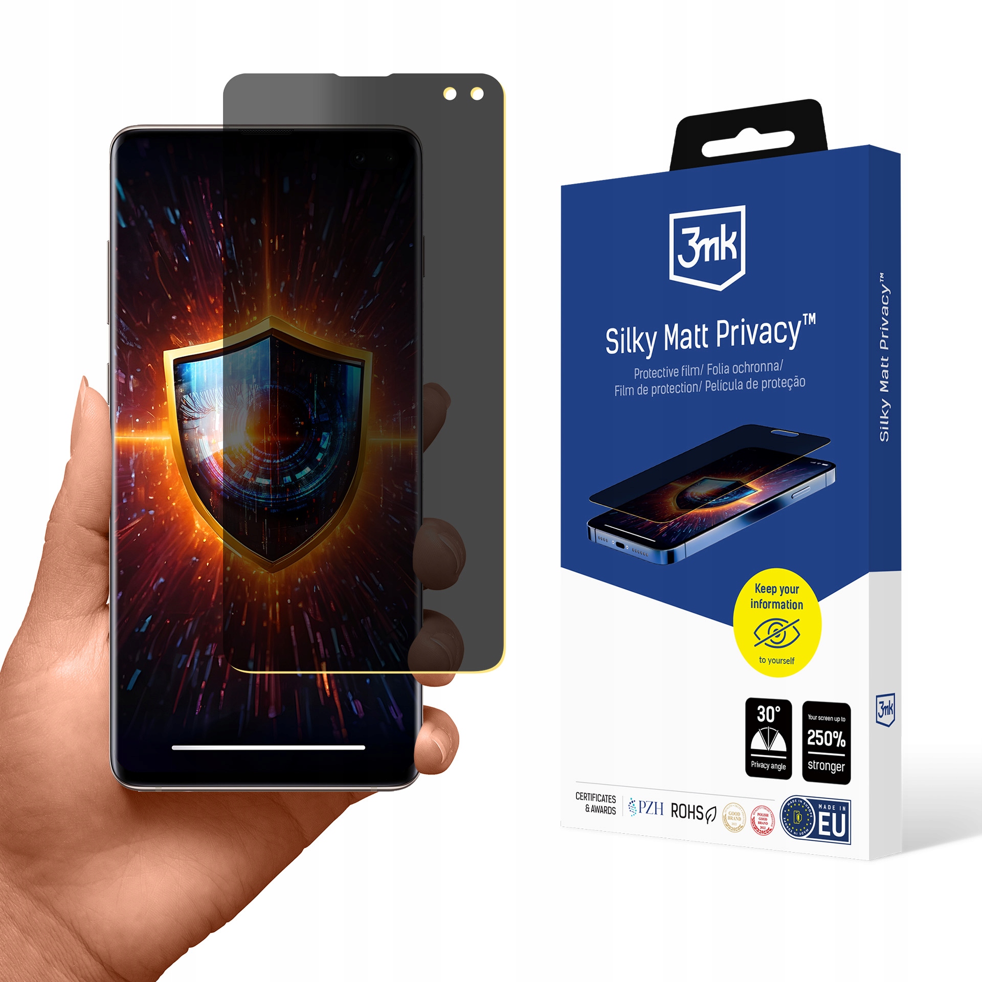 Folia ochronna 3mk Silky Matt Privacy dla Samsung Galaxy S10 Plus – Ochrona i prywatność w jednym