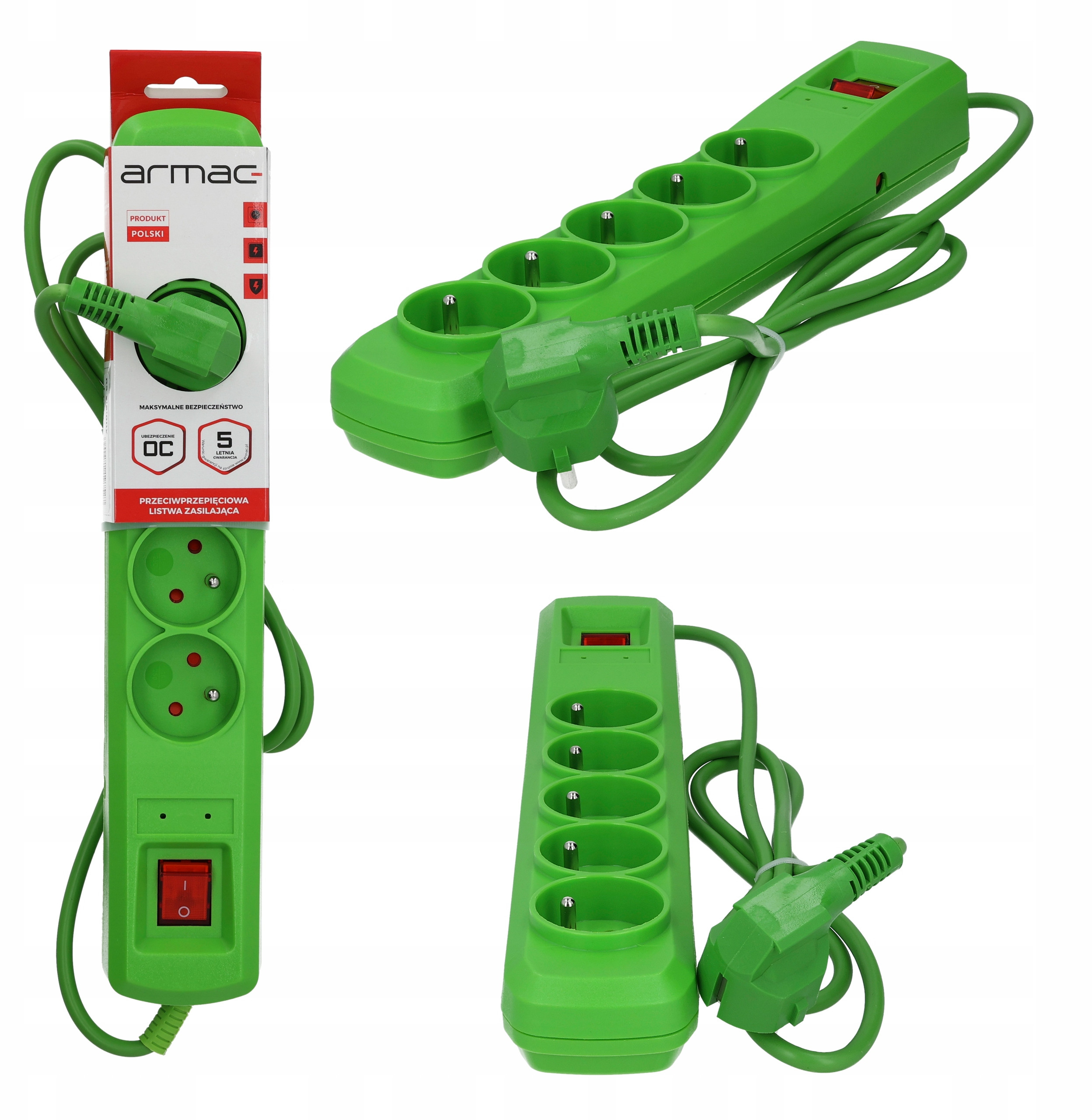 Listwa zasilająca antyprzepięciowa ARMAC R5 – Ochrona dla Twoich urządzeń